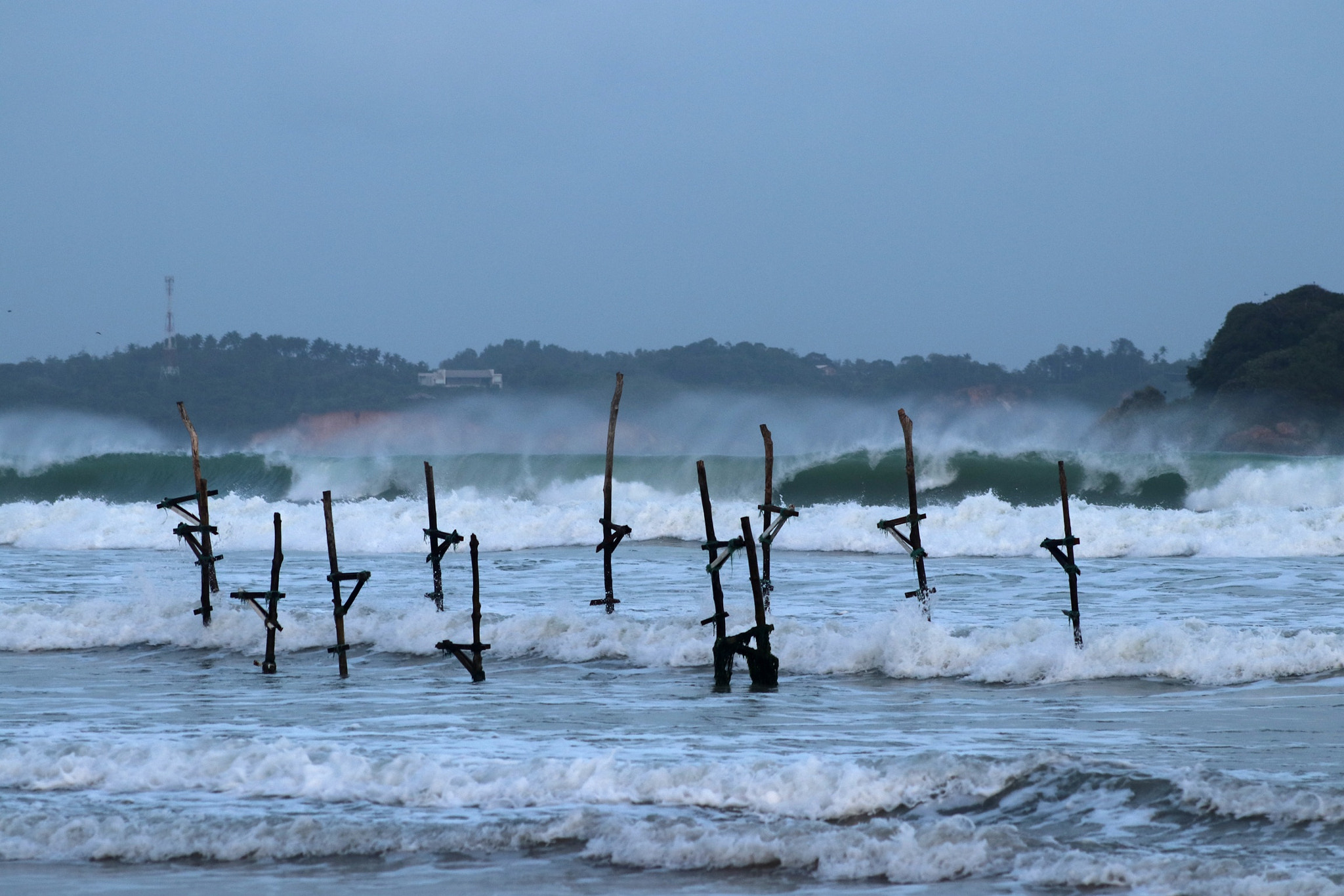 Canon EOS 80D + EF75-300mm f/4-5.6 sample photo. Fishing pole sri lanka (mathara) photography