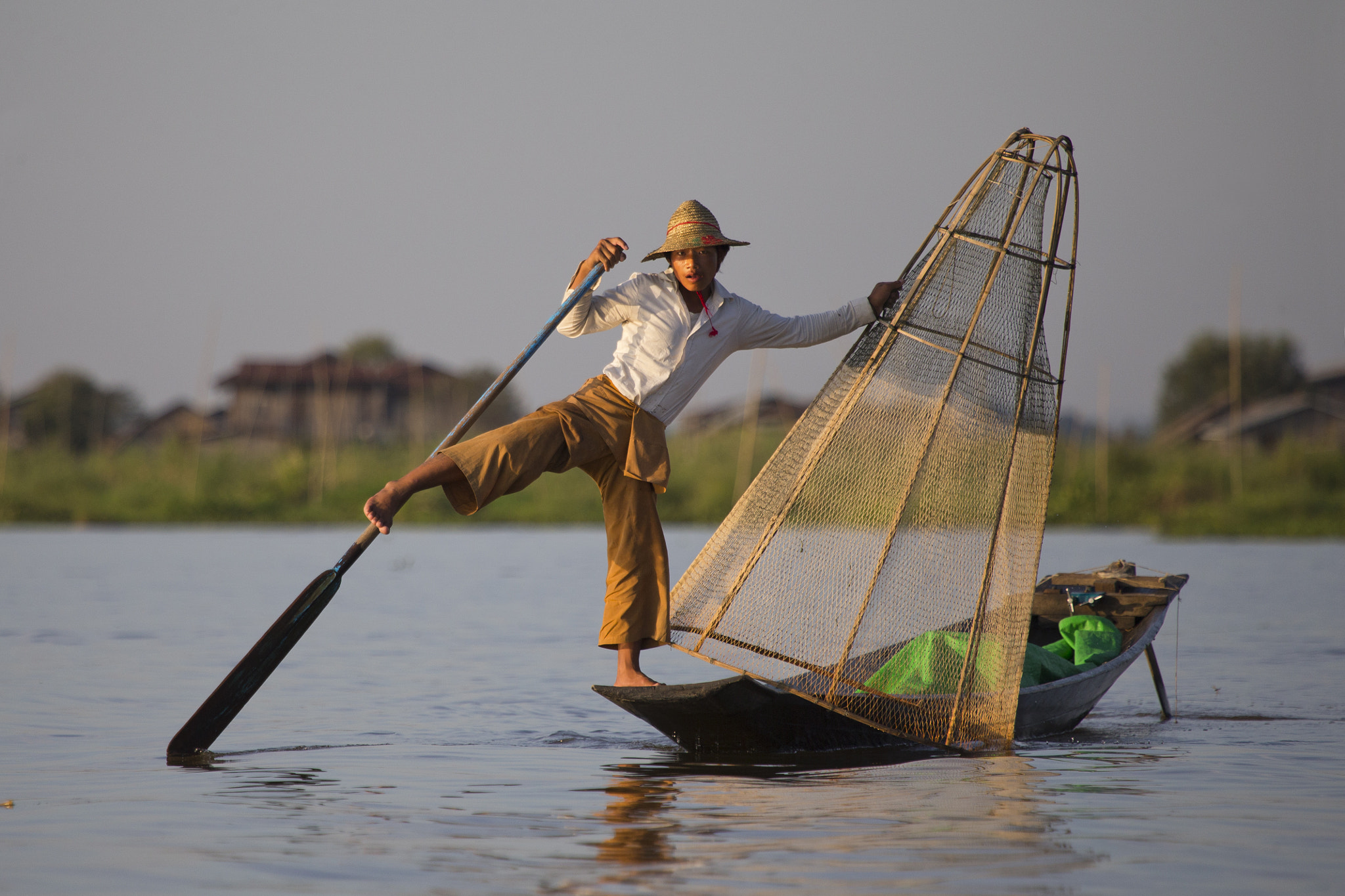 Canon EF 100-400mm F4.5-5.6L IS USM sample photo. Traditional fishing  in myanmar photography
