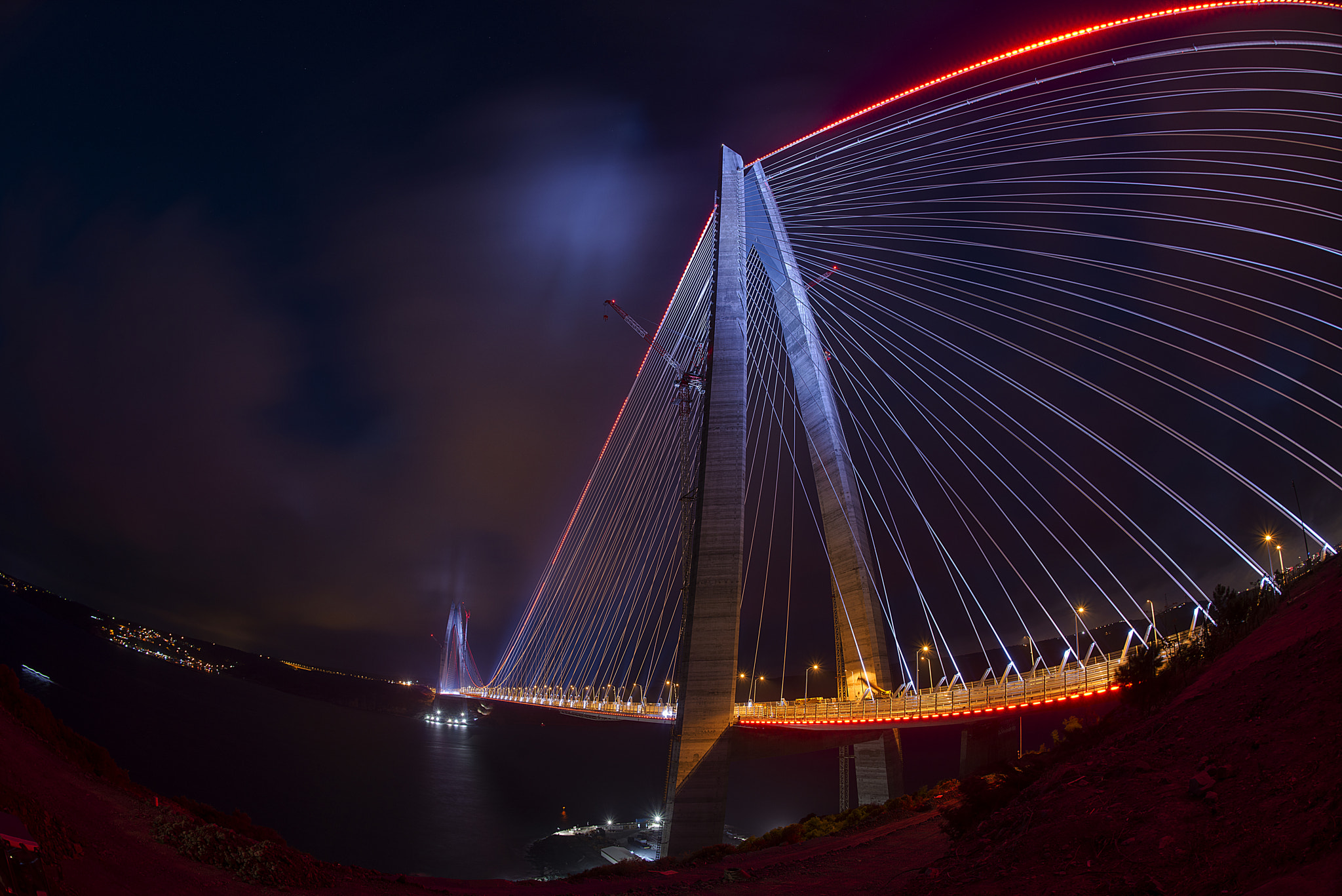 Nikon D800 + Nikon AF Fisheye-Nikkor 16mm F2.8D sample photo. Yavuz sultan selim bridge turkey photography