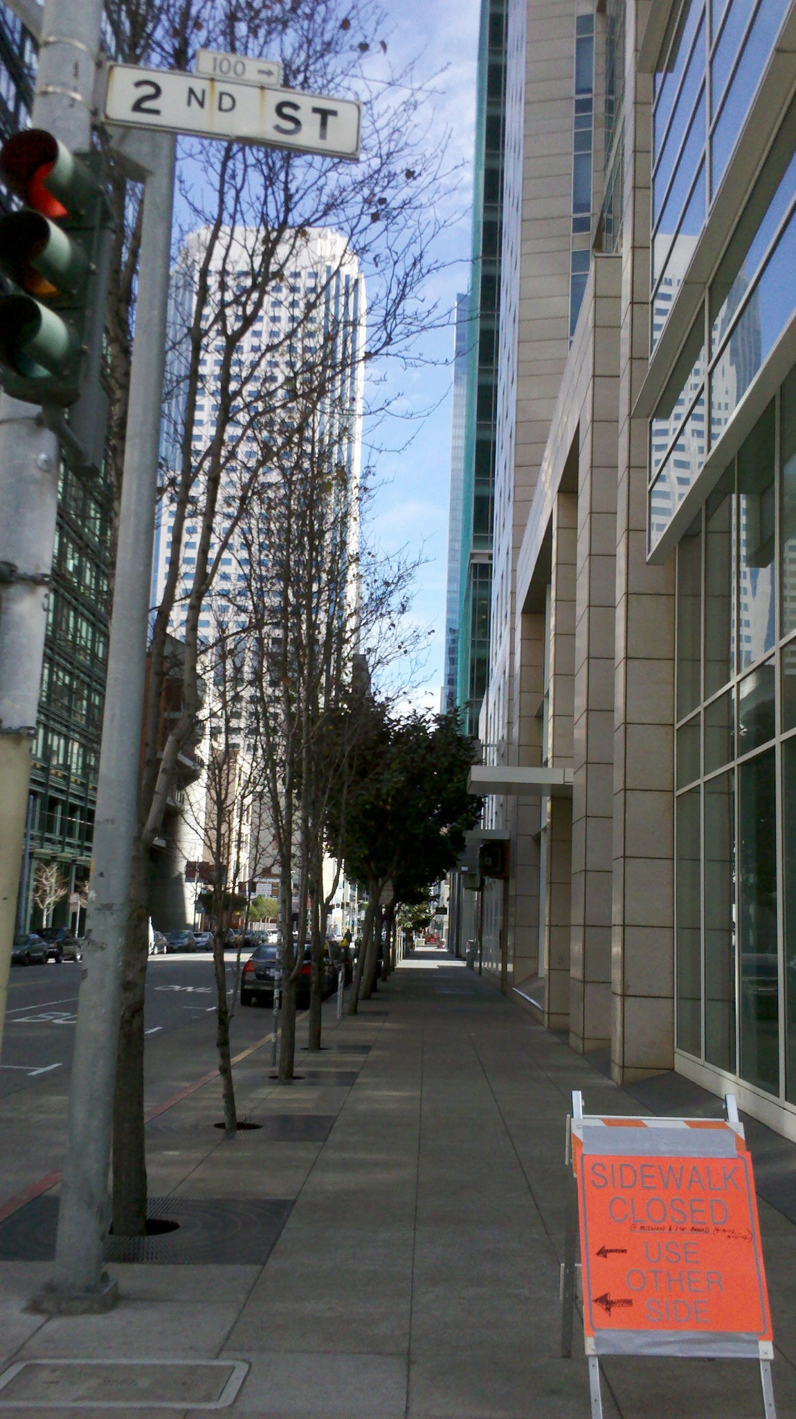 Motorola Droid II sample photo. Empty soma sidewalk photography