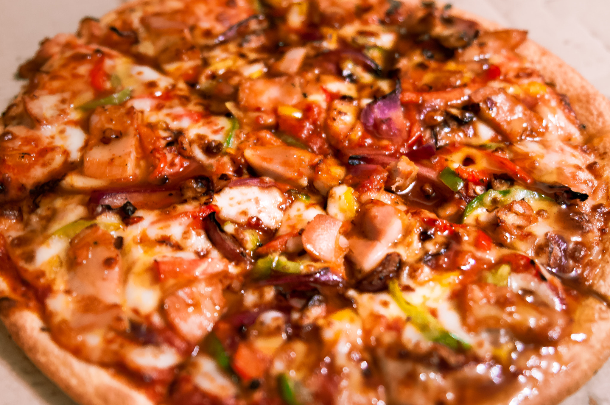 Sigma 24-70mm F2.8 EX DG HSM sample photo. Apricot chicken pizza photography