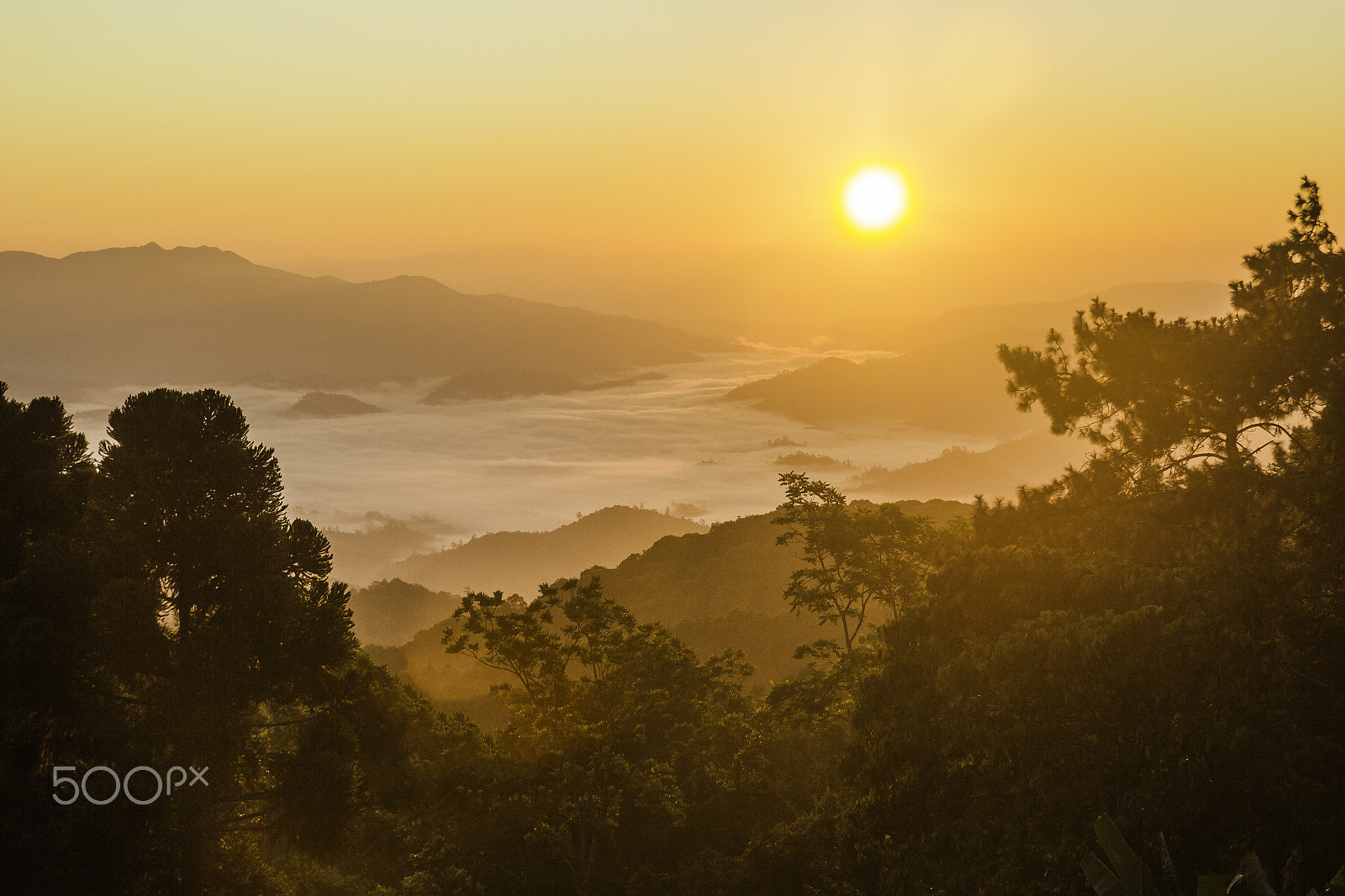 Canon EOS 60D sample photo. Sunset on mountain,thailand photography