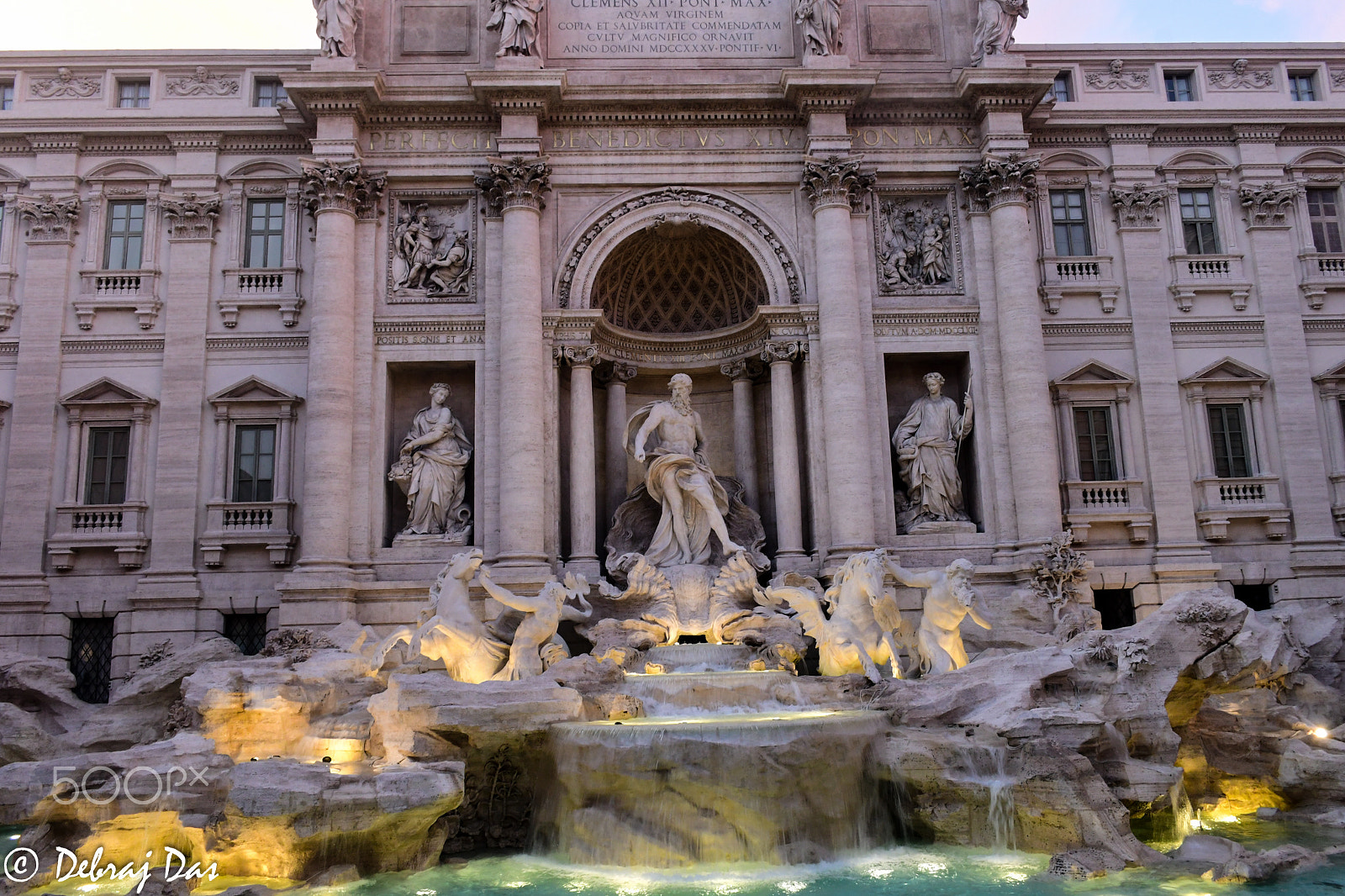 Nikon D500 sample photo. Trevi fountain photography