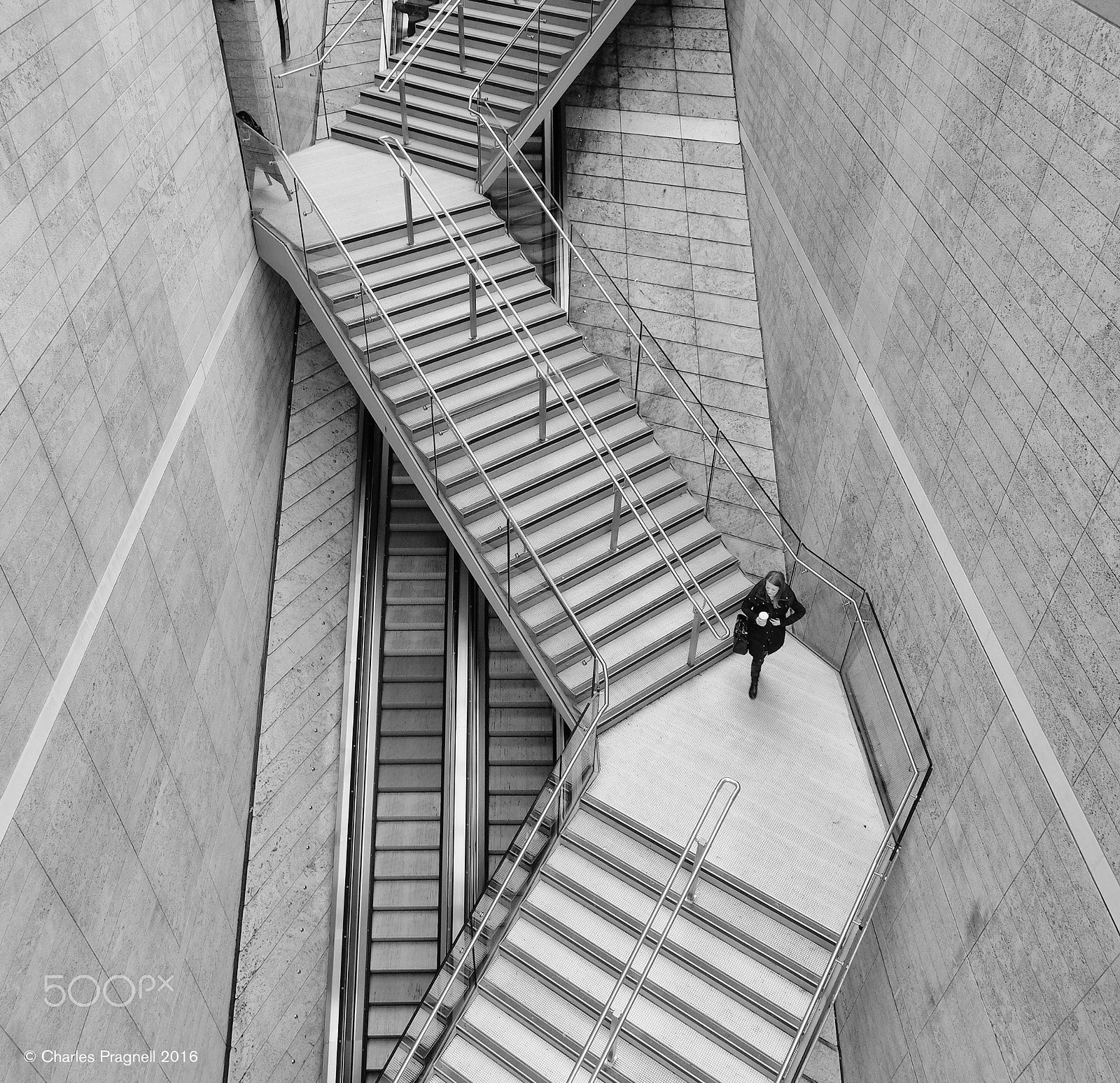 Olympus OM-D E-M5 II + OLYMPUS M.9-18mm F4.0-5.6 sample photo. Liverpool one staircase photography