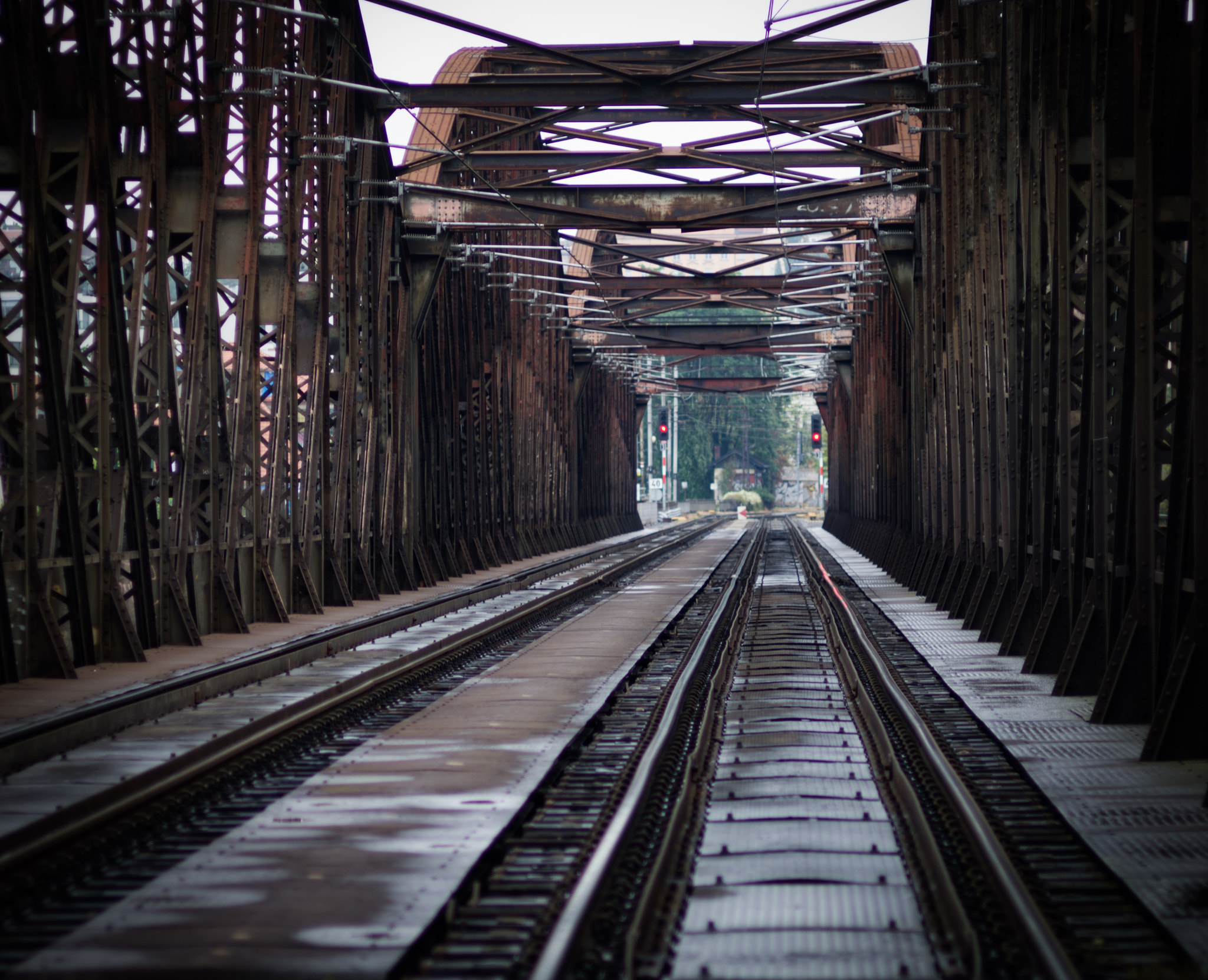 Pentax smc FA 77mm 1.8 Limited sample photo. Railway bridge photography