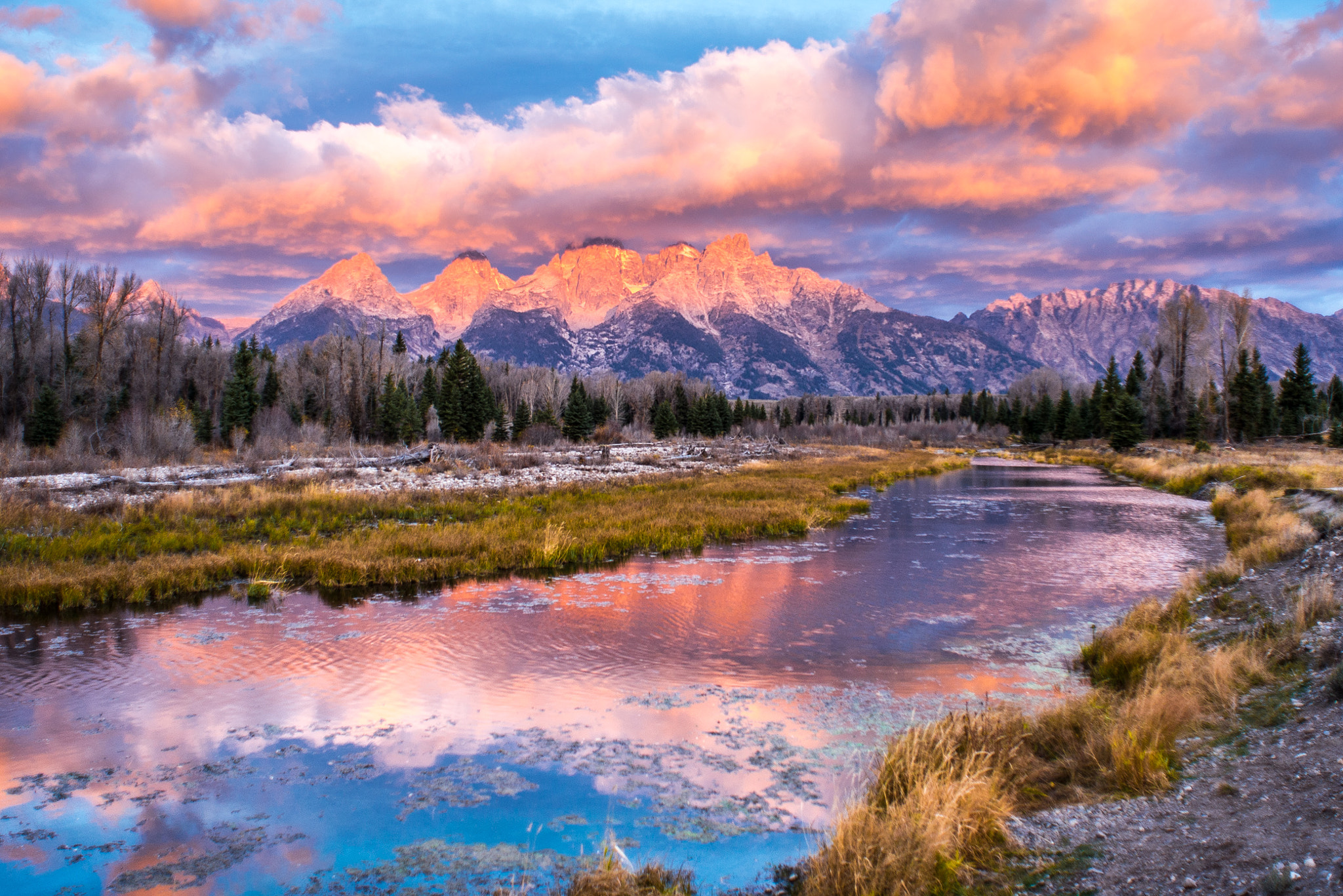 Nikon D610 + Nikon AF Nikkor 20mm F2.8D sample photo. Grand teton np - early sunrise photography