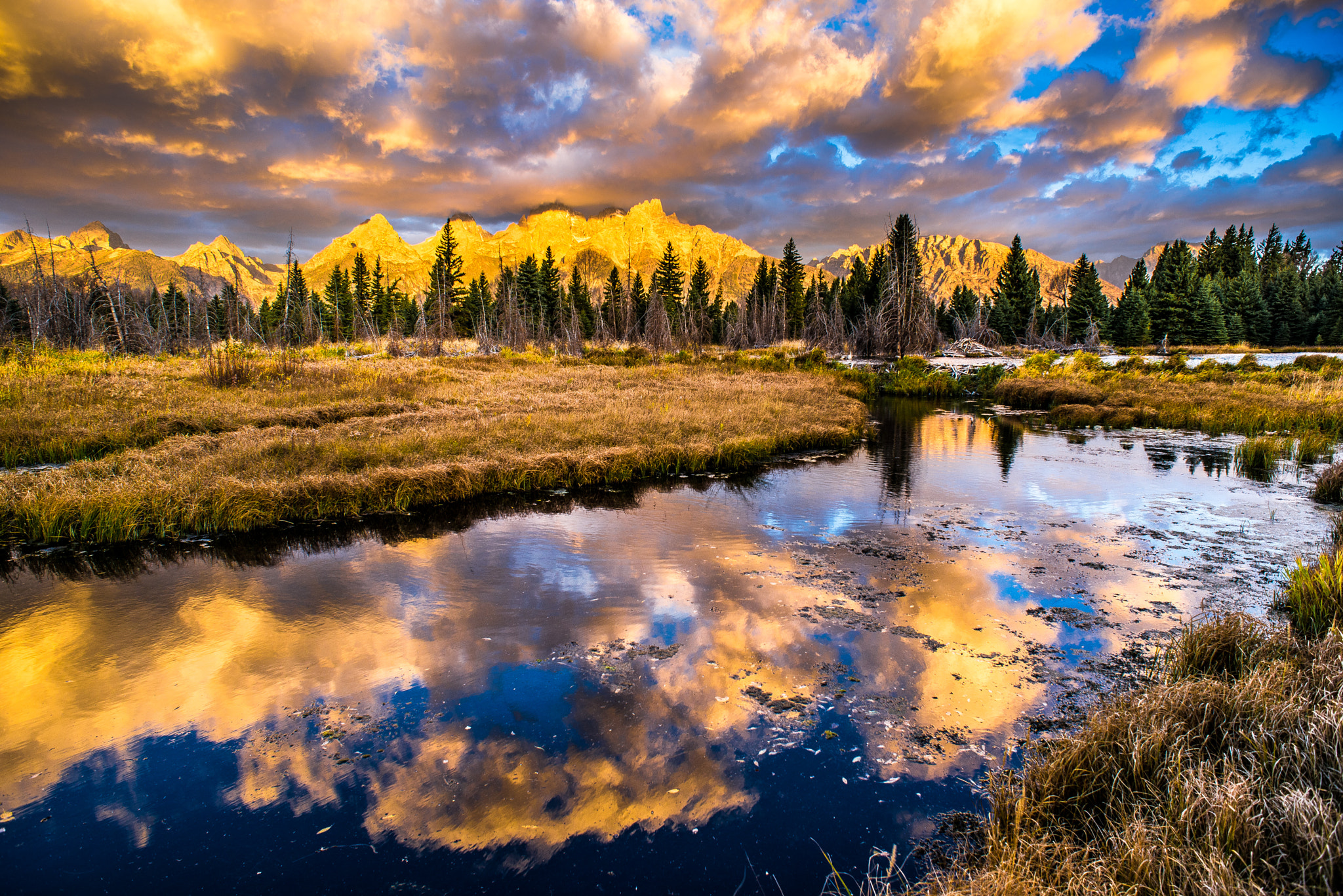 Nikon D610 + Nikon AF Nikkor 20mm F2.8D sample photo. Grand teton np - late sunrise photography