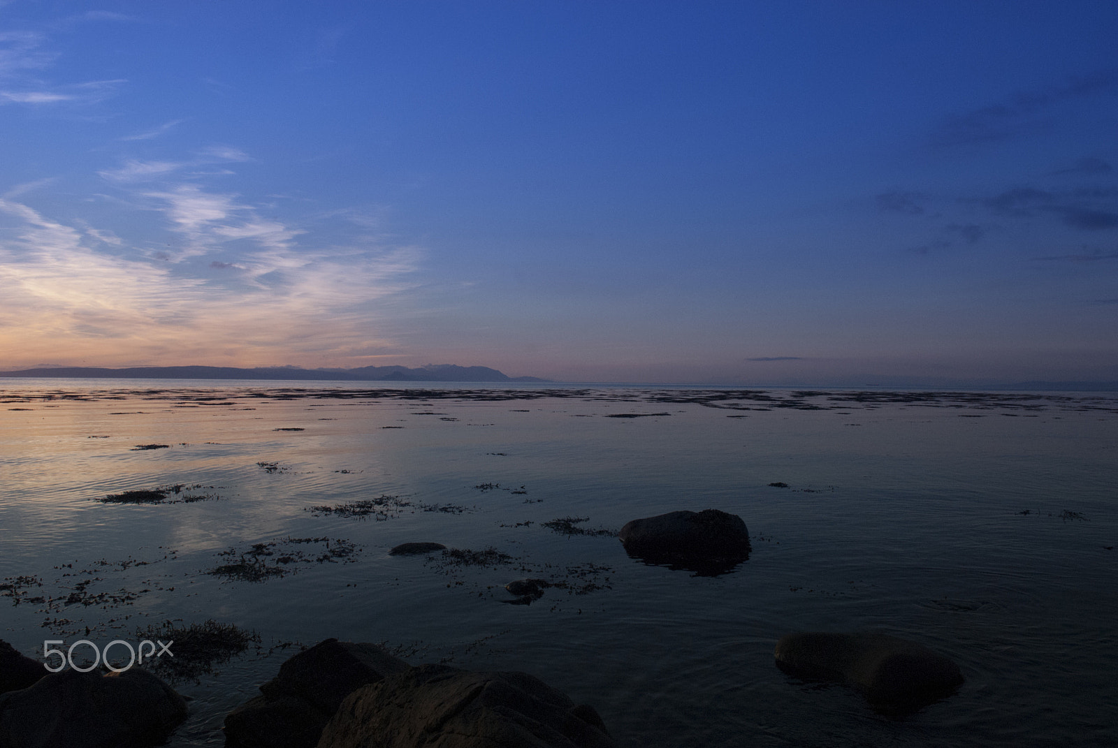 Nikon D200 sample photo. Purple skies across to arran photography