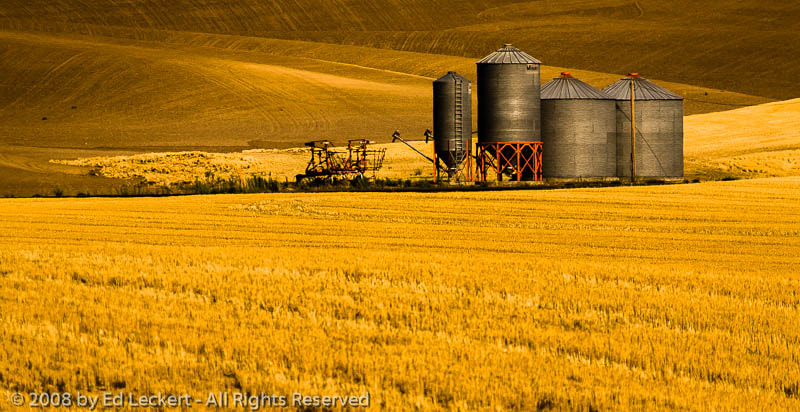 Canon EF 100-400mm F4.5-5.6L IS USM sample photo. Farm and silos, the palouse, washington photography