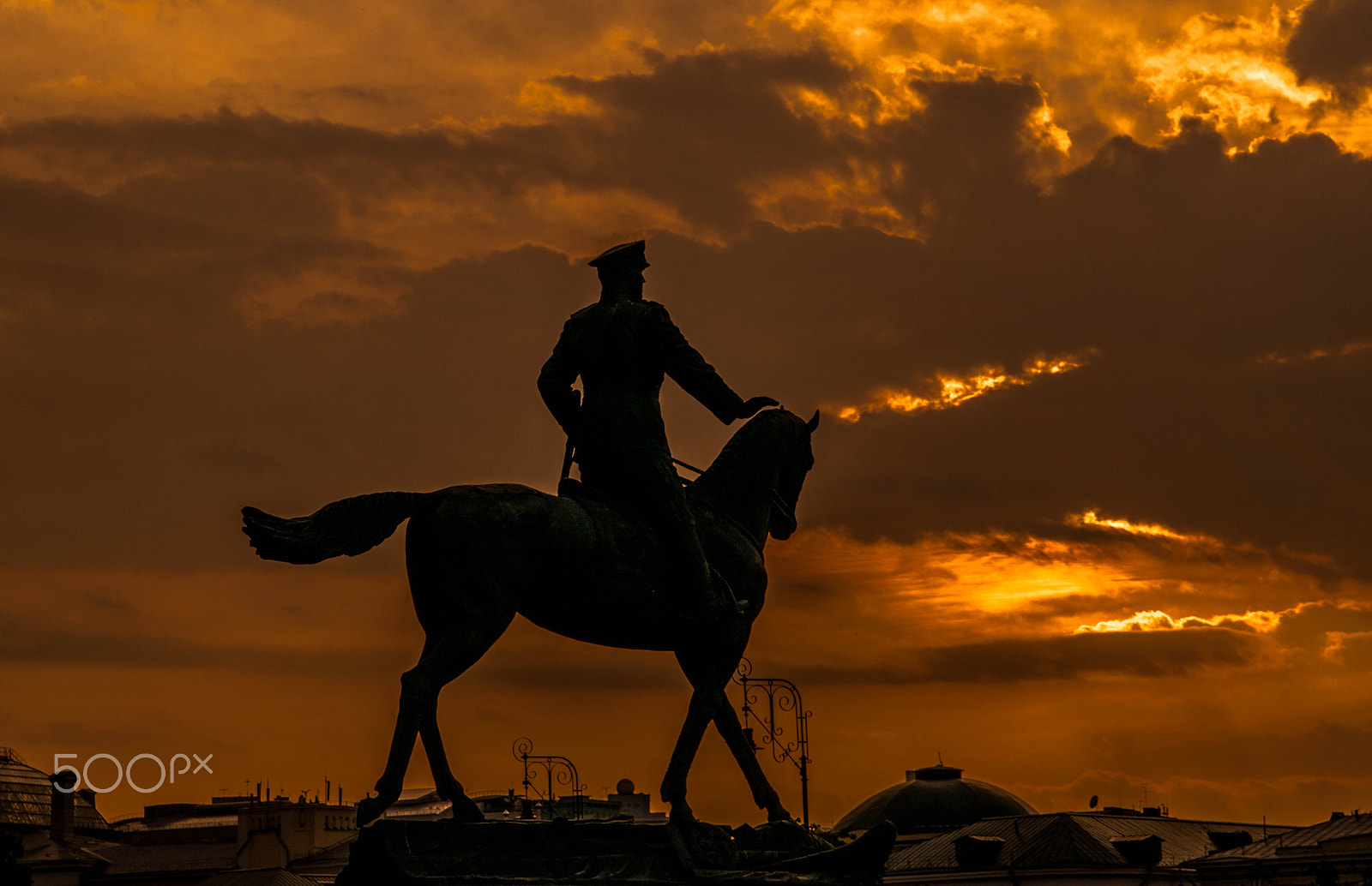 Tamron SP 24-70mm F2.8 Di VC USD sample photo. Statue georgy zhukov on sunset photography