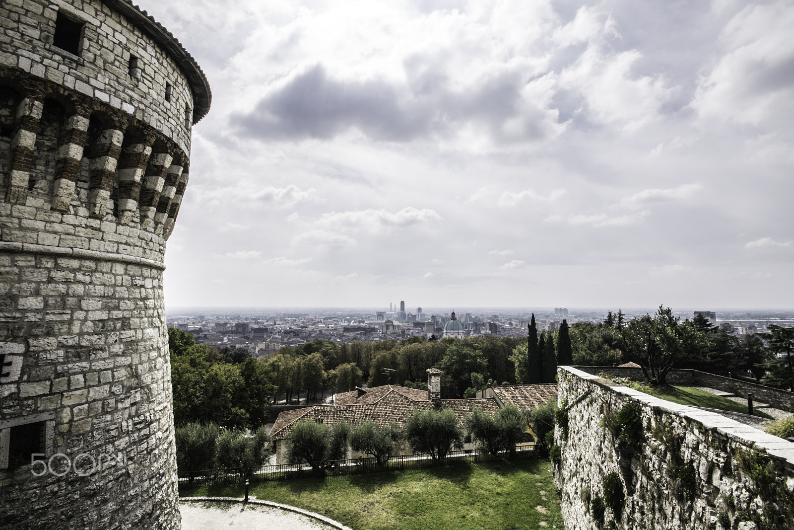 Nikon D3300 + Sigma 10-20mm F4-5.6 EX DC HSM sample photo. View of the city from the brescia castle, italy. photography