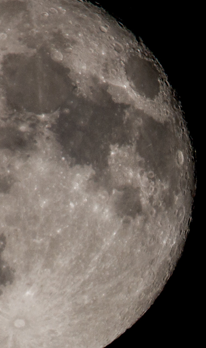 150-600mm F5-6.3 DG OS HSM | Sports 014 sample photo. Half full moon photography