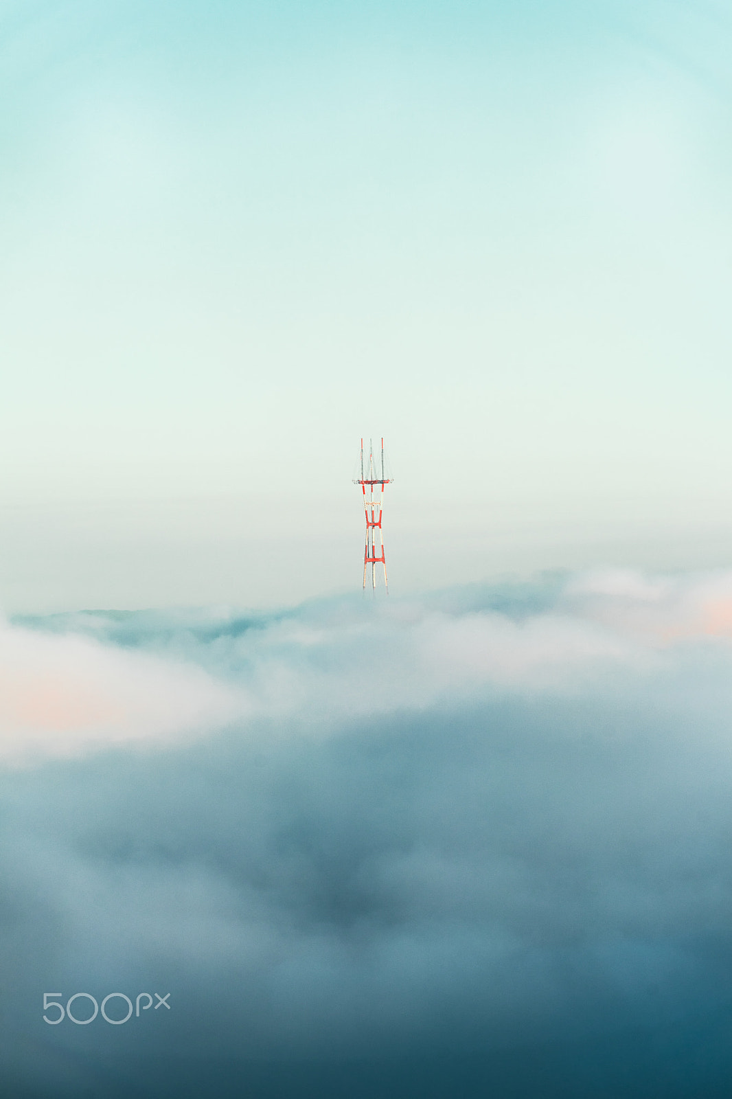 Sony a7 II + Canon EF 70-200mm F4L USM sample photo. Twin peaks in the fog photography