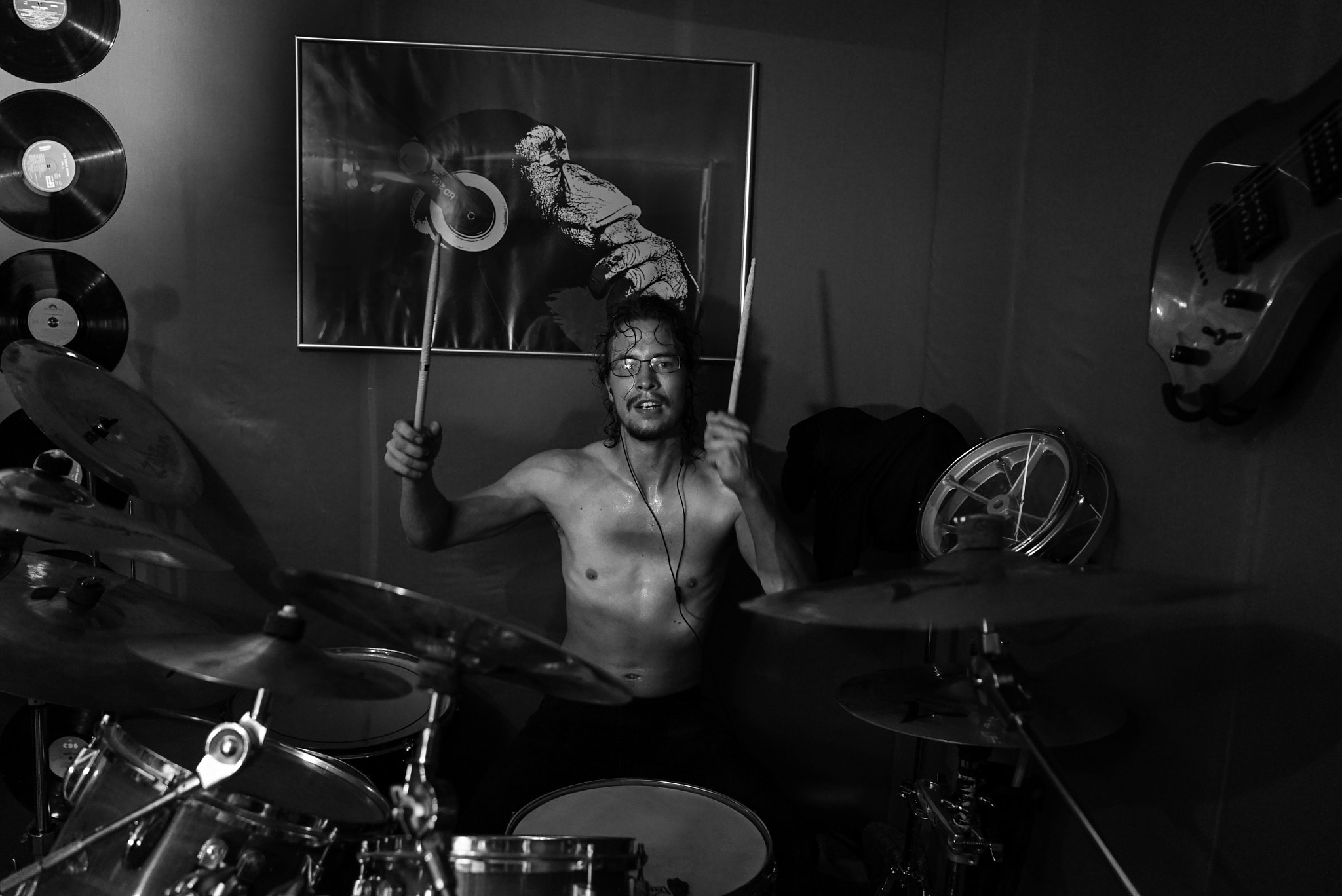 Sony a7S II + ZEISS Batis 25mm F2 sample photo. Drummer in action photography