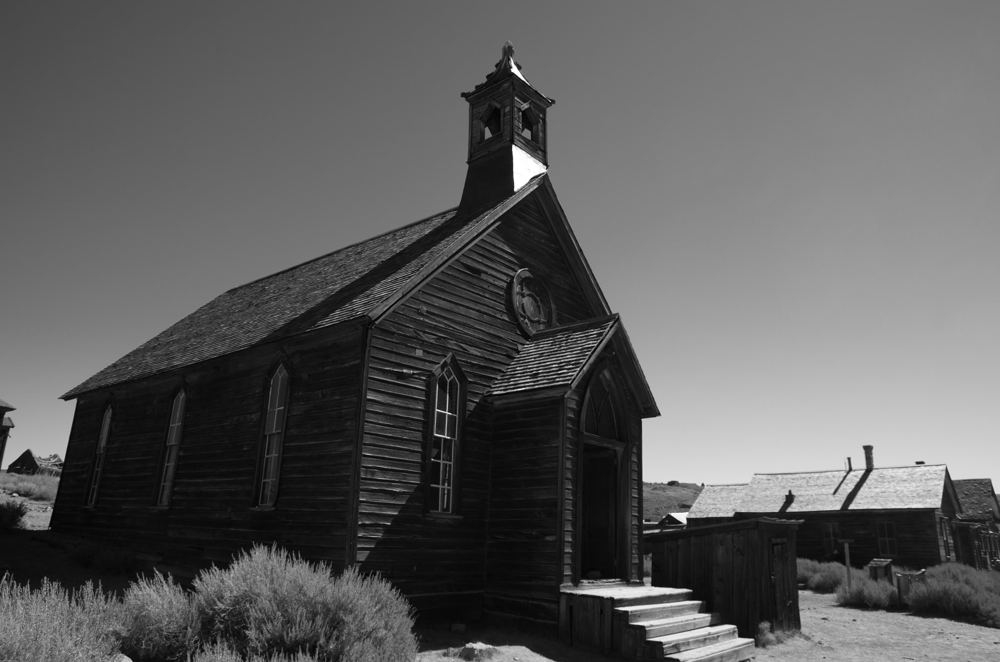 Pentax K-50 sample photo. The church at bodie state park photography
