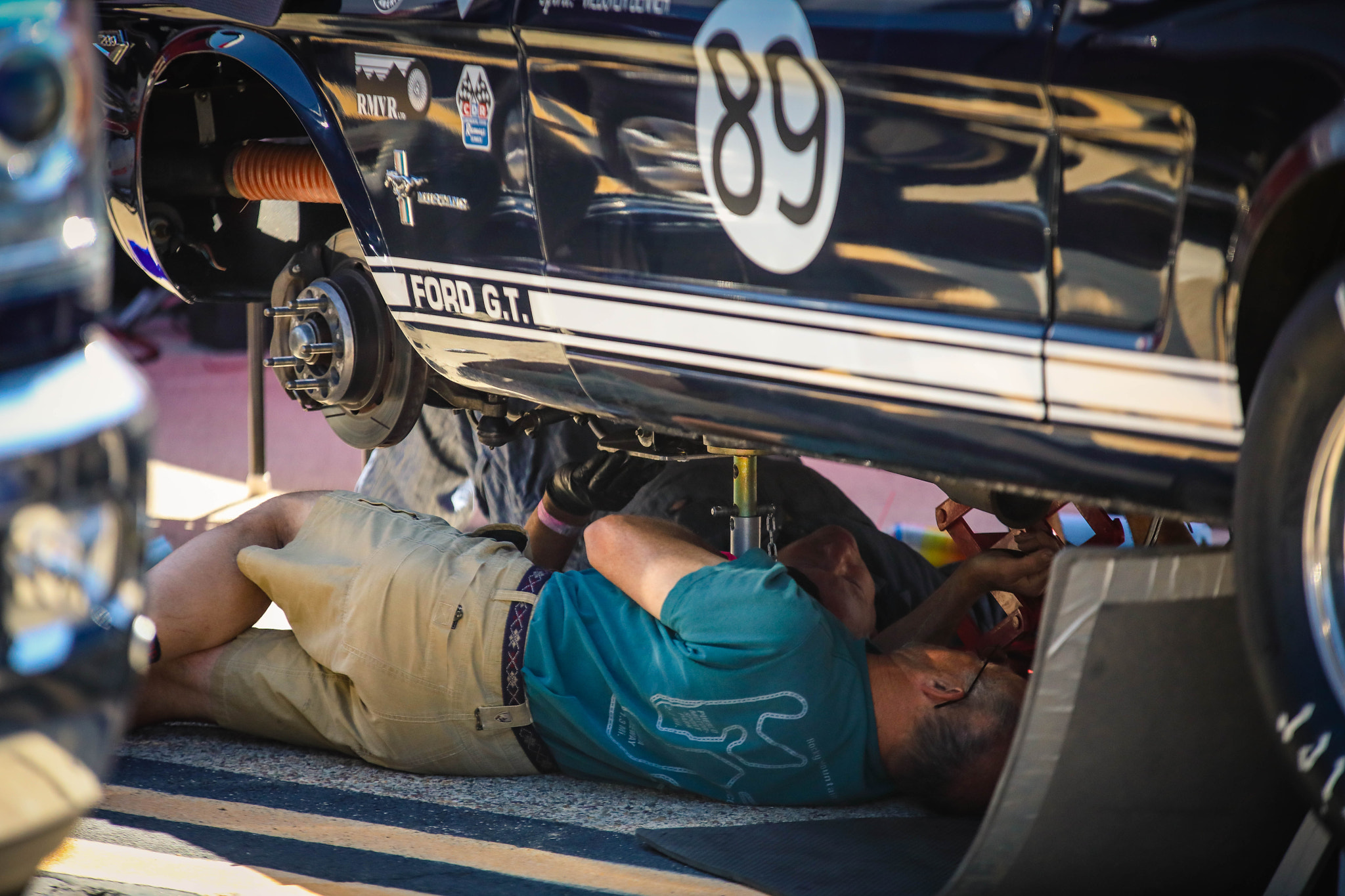 Sigma 70-200mm F2.8 EX DG OS HSM sample photo. Working on the vintage mustang photography