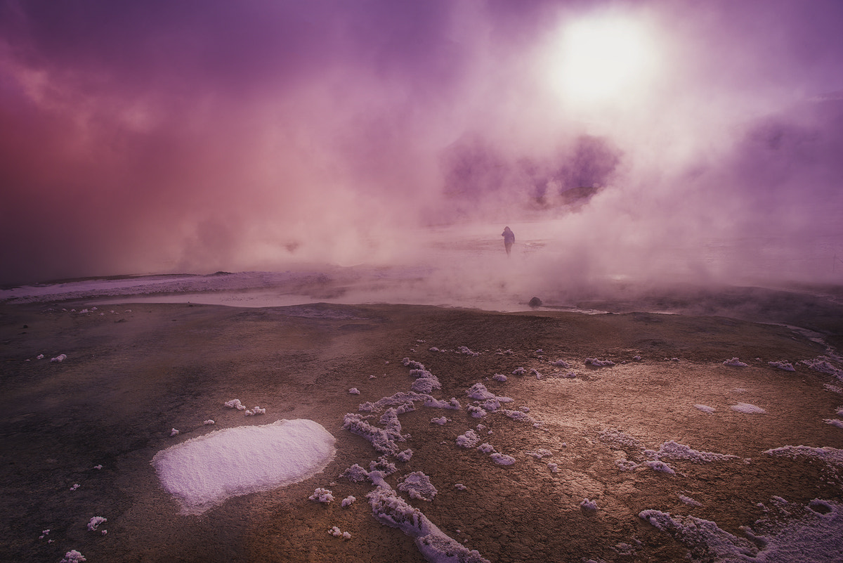 Nikon D800E + Sigma 24-70mm F2.8 EX DG Macro sample photo. Krafla-ice and fire photography
