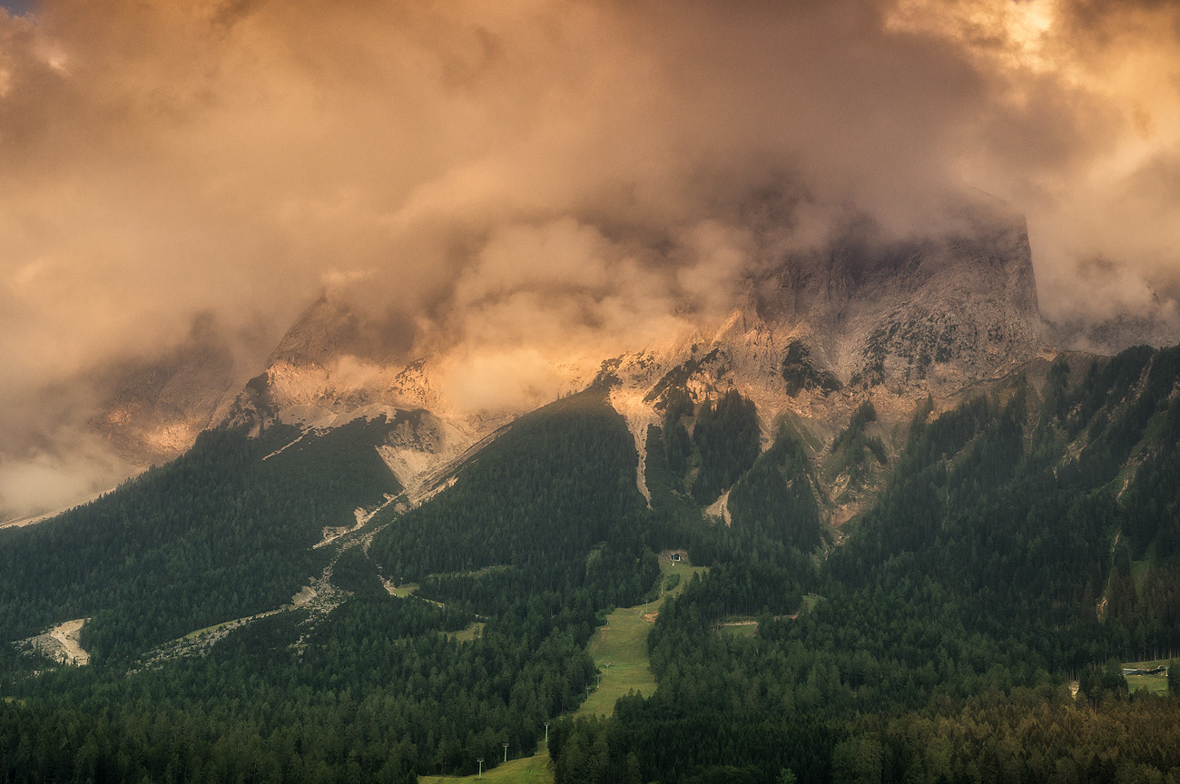 Sony SLT-A57 sample photo. Glowing mount zugspitze photography