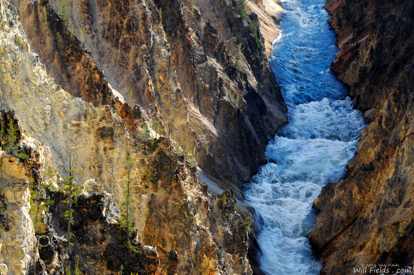 Nikon D300 + Tamron SP 70-300mm F4-5.6 Di VC USD sample photo. Yellowstone, rapids below the falls photography