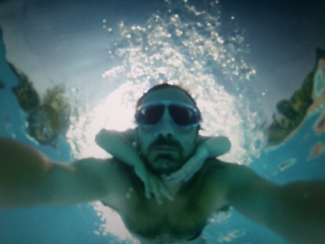 Samsung Galaxy S sample photo. Swimming with my son photography