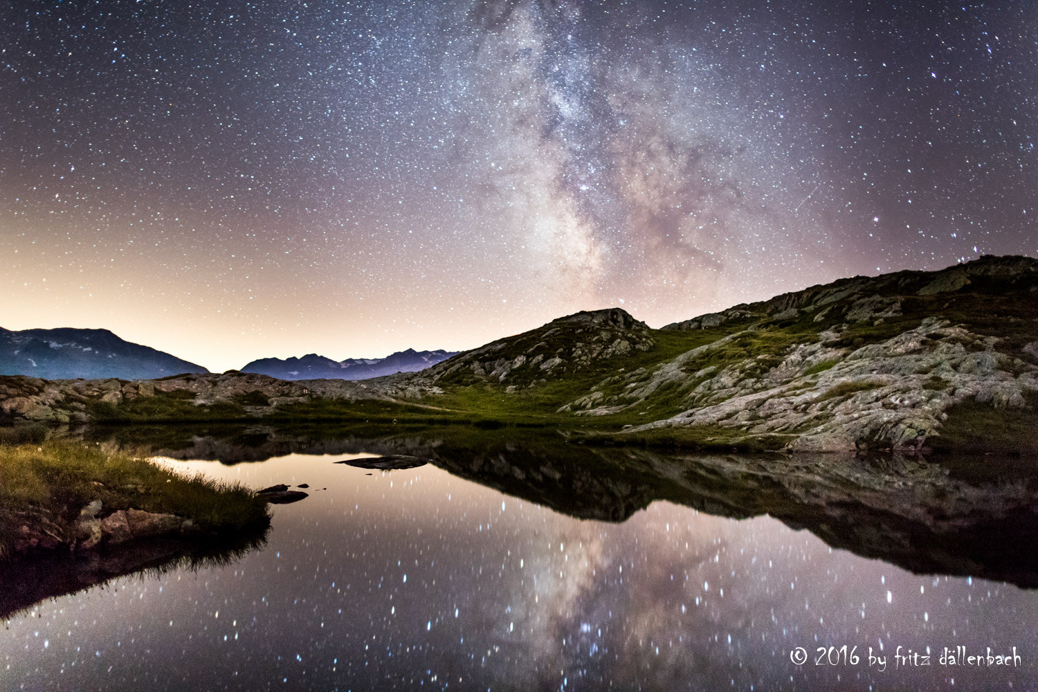 Nikon D5 + Nikon AF-S Nikkor 24mm F1.4G ED sample photo. Milky way in a mirror lake photography