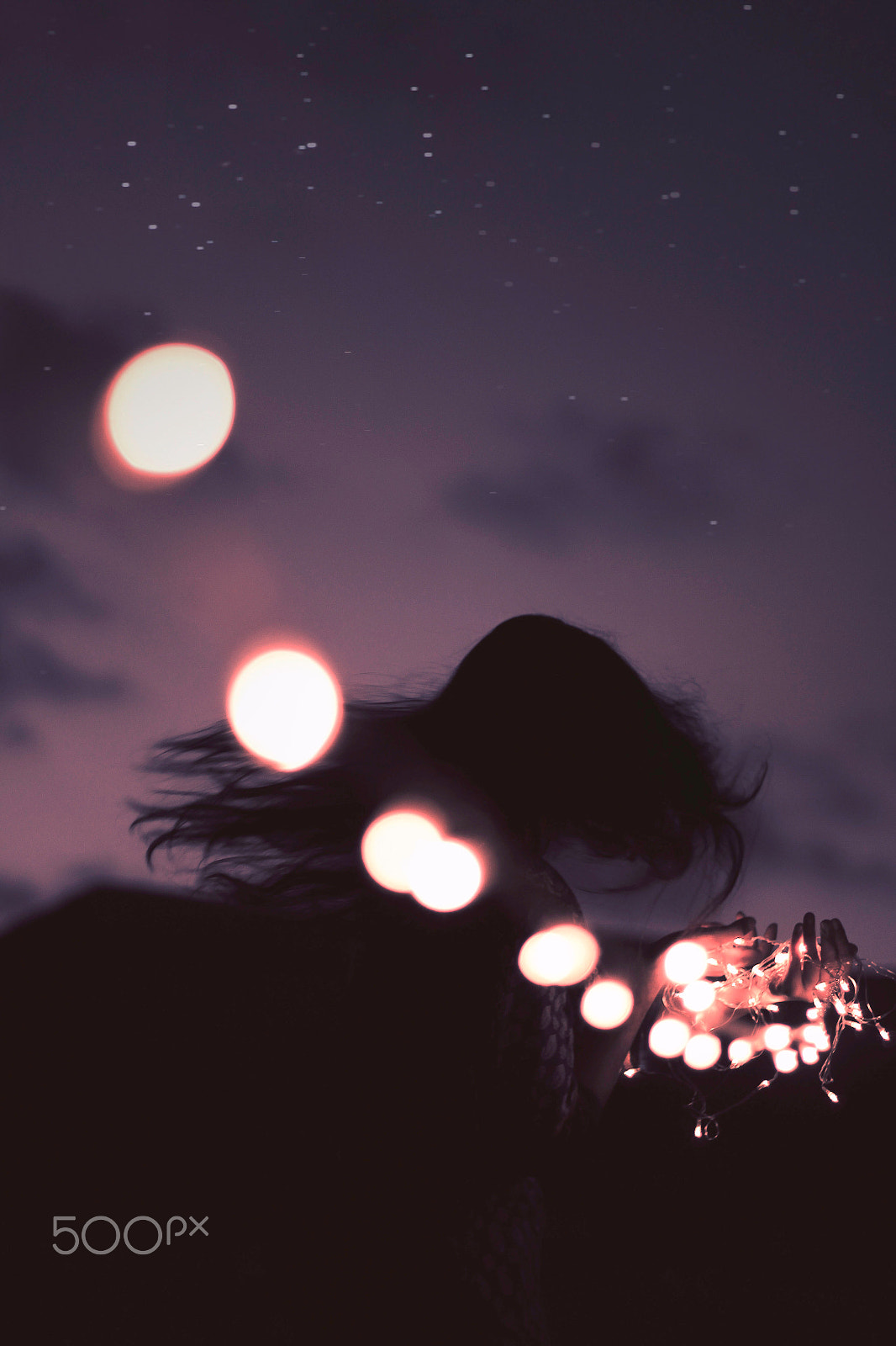 Canon EOS 1200D (EOS Rebel T5 / EOS Kiss X70 / EOS Hi) + Canon EF 50mm F1.8 II sample photo. She and the stars photography