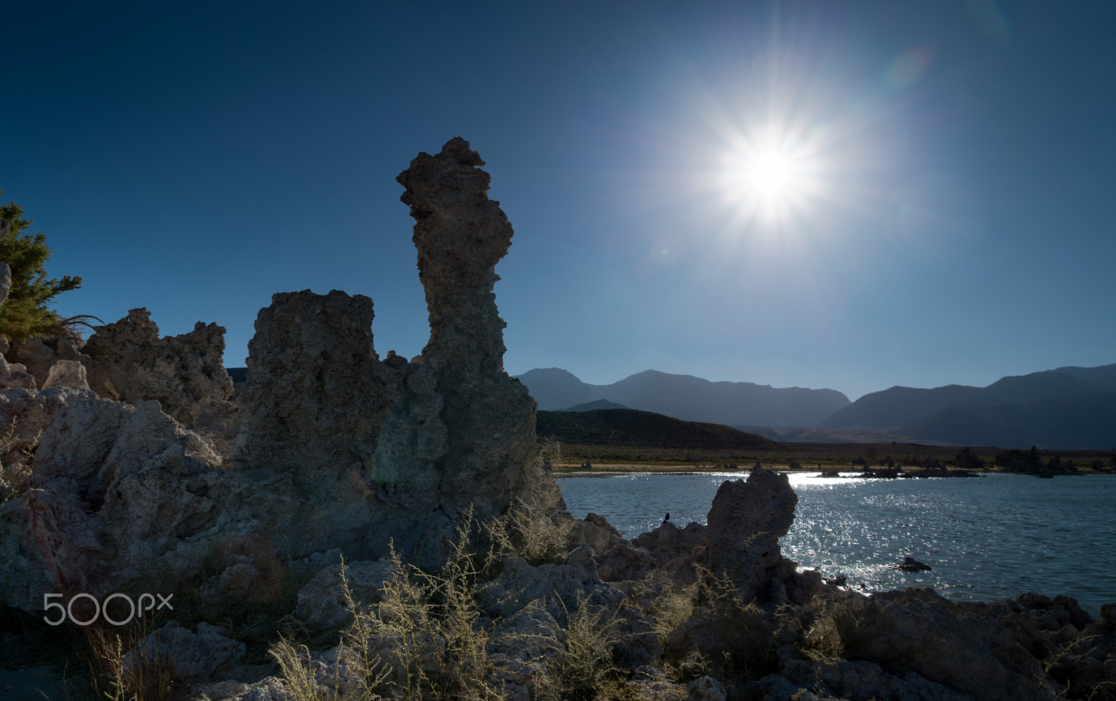 Pentax K-50 sample photo. Mono lake tufas and sierras photography