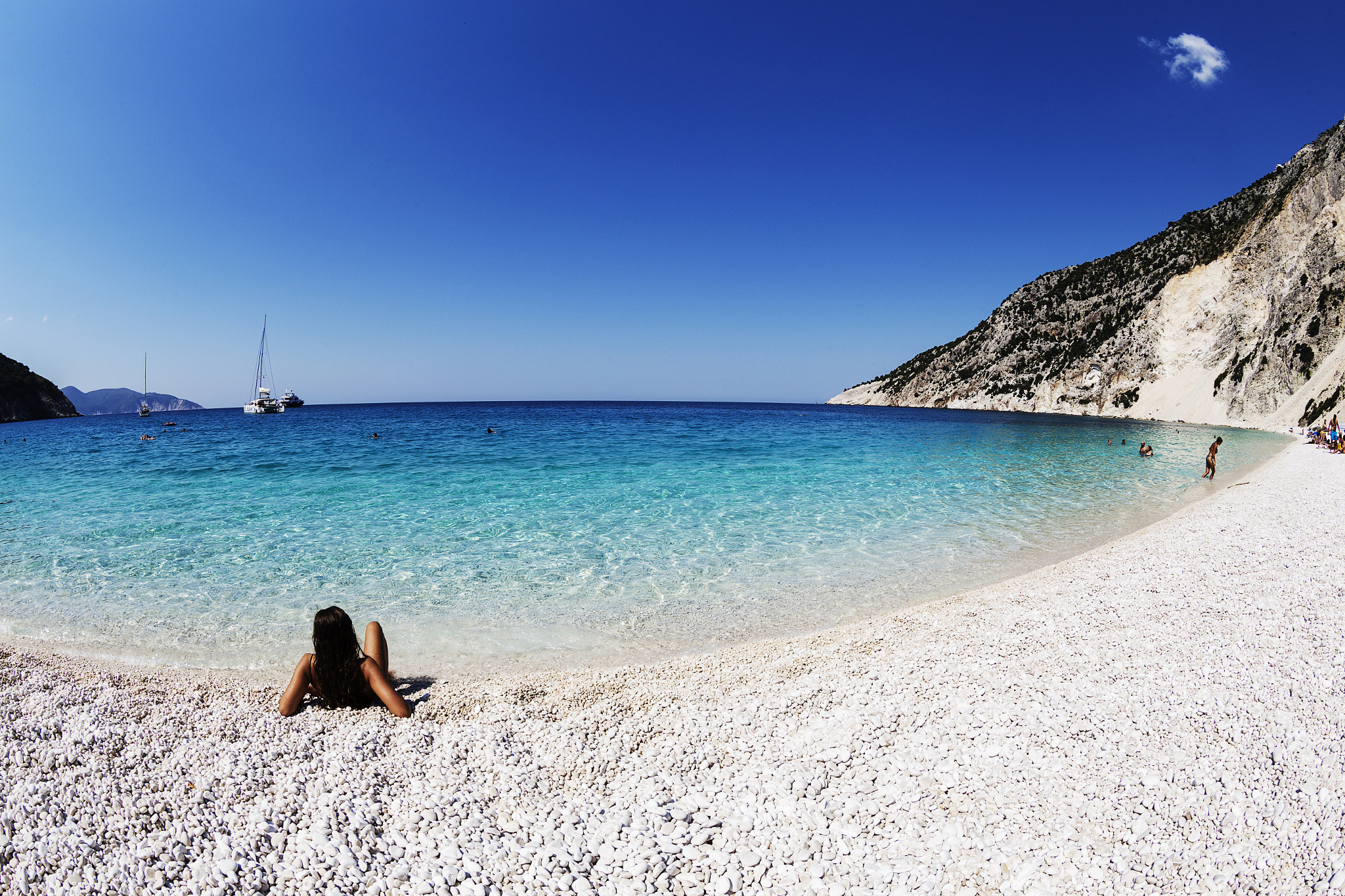 Canon EF 8-15mm F4L Fisheye USM sample photo. Myrtos beach photography