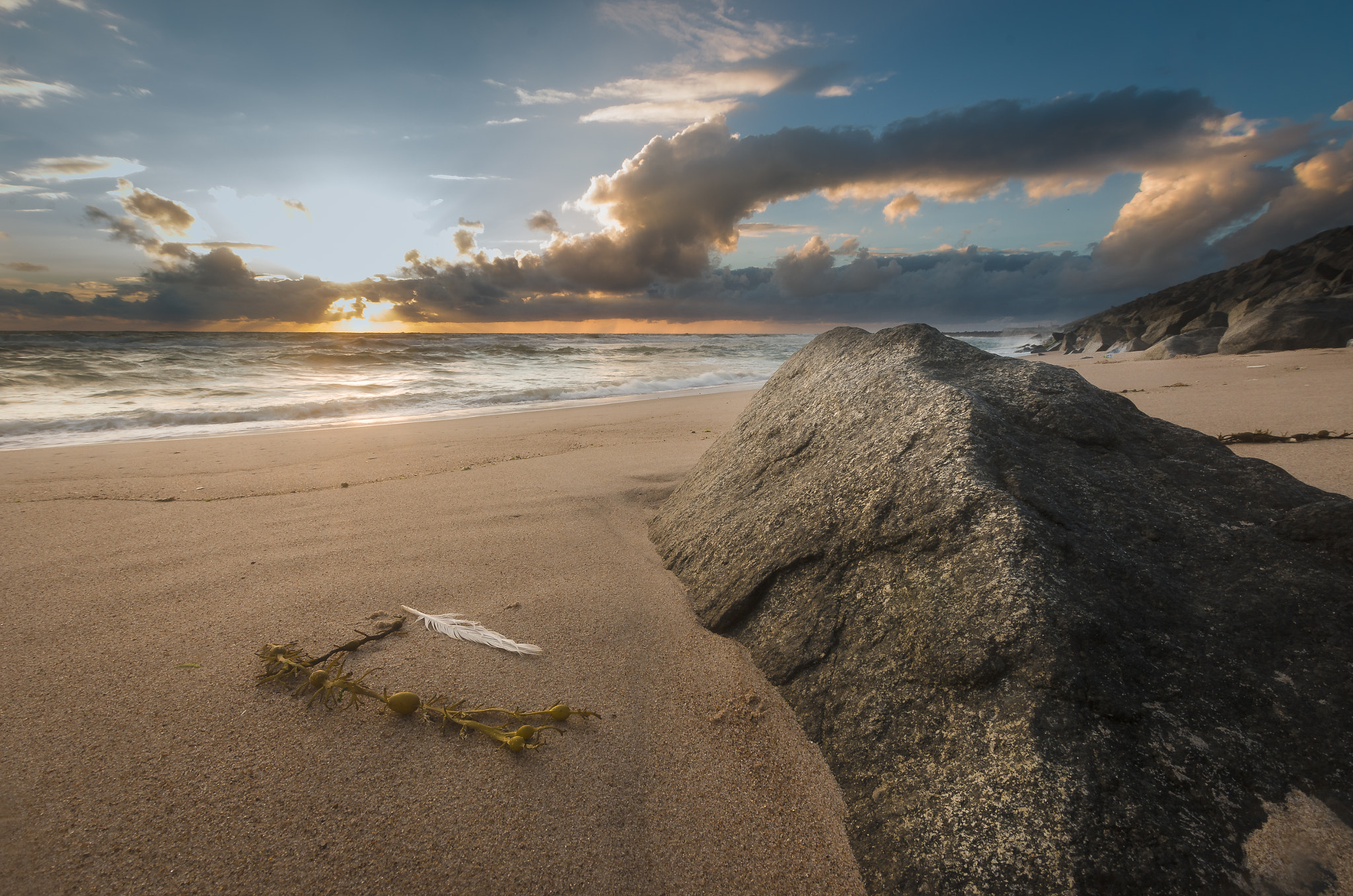 Pentax K-5 sample photo. Sunset at fjaltring beach, denmark photography