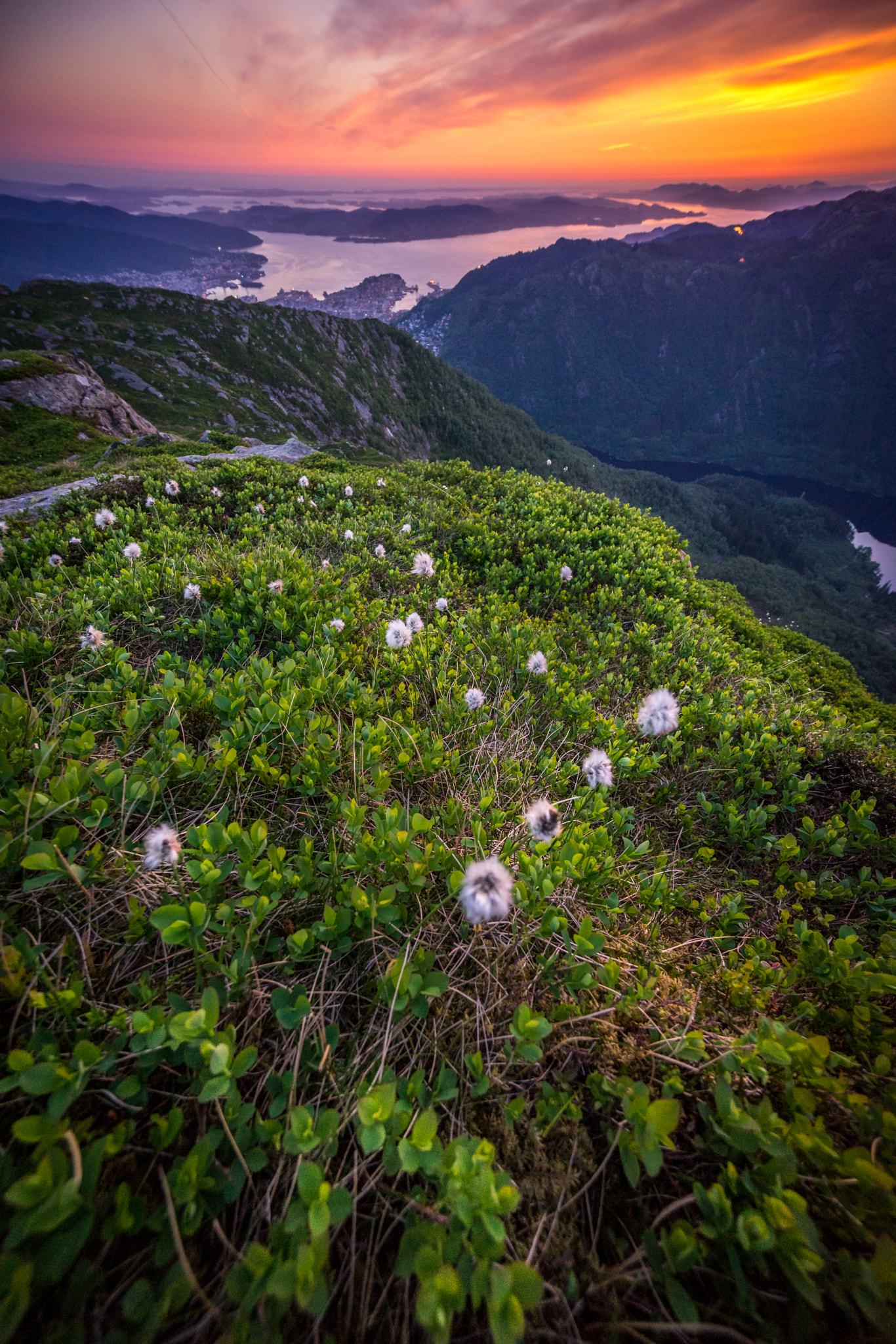 Sony a7 II + Sony E 10-18mm F4 OSS sample photo. Summer sunset from ulriken mountain, bergen, norwa photography