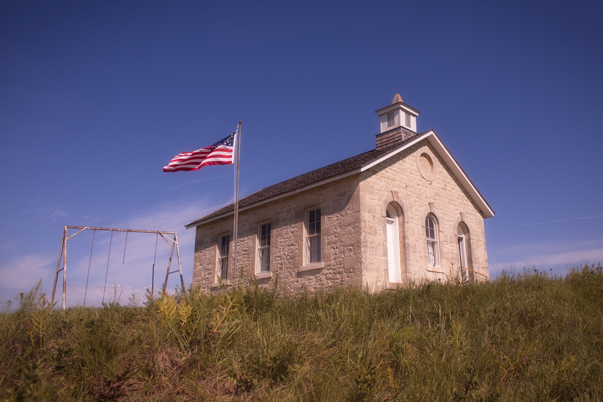 Canon EF 24mm f/1.4L sample photo. Single room school house photography