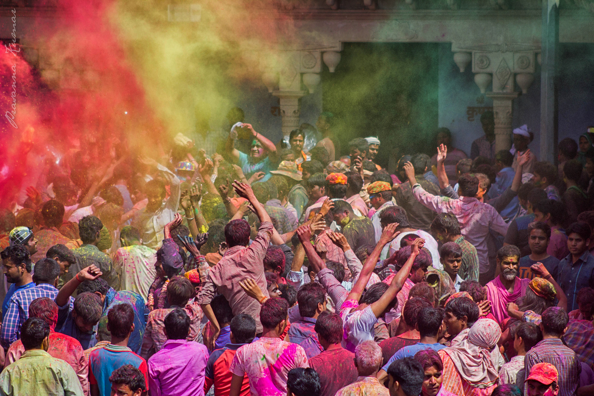 Canon EF 75-300mm f/4-5.6 USM sample photo. Holi in vrindavan photography