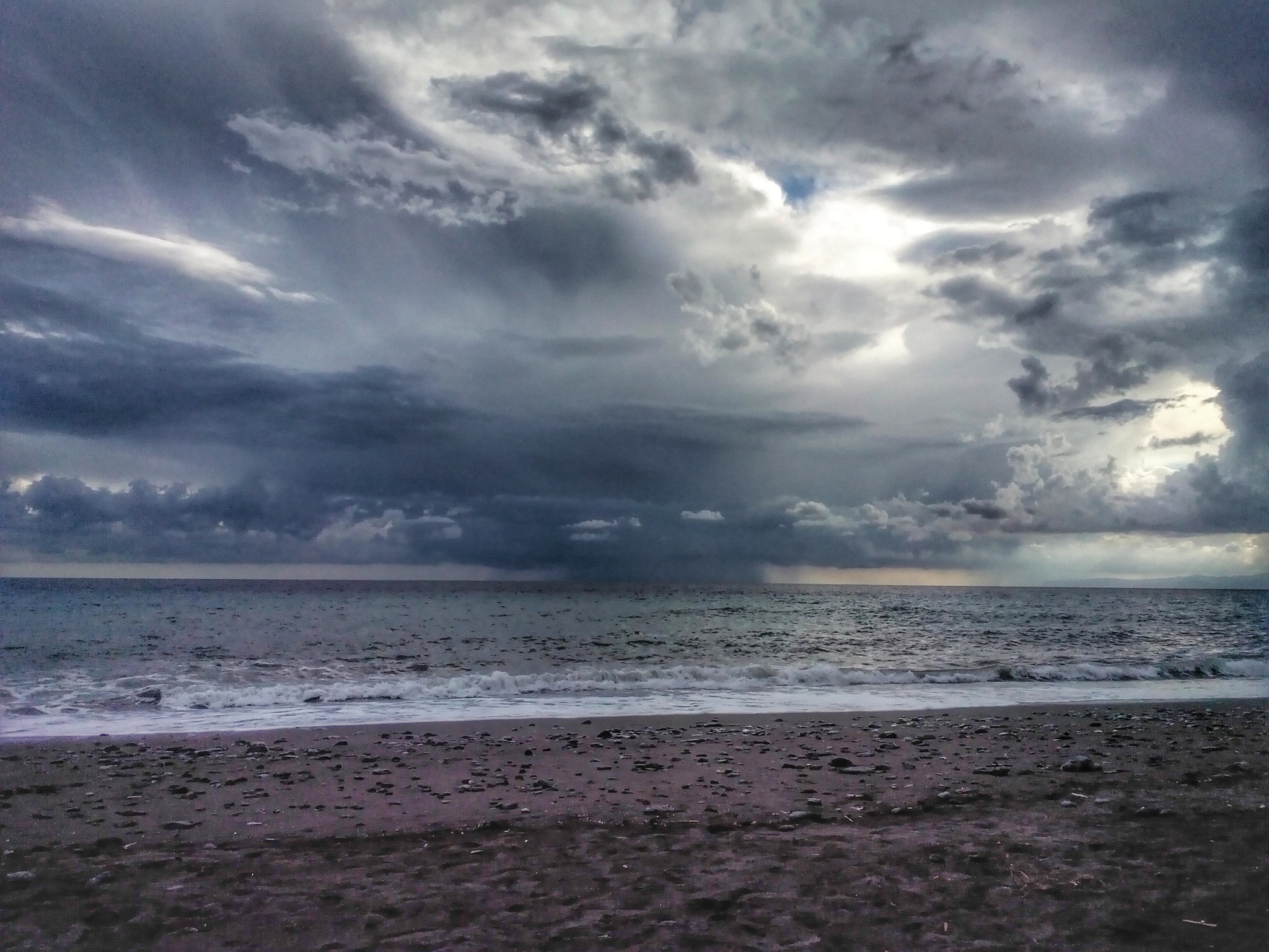 HUAWEI G700-U10 sample photo. Rain over the sea photography