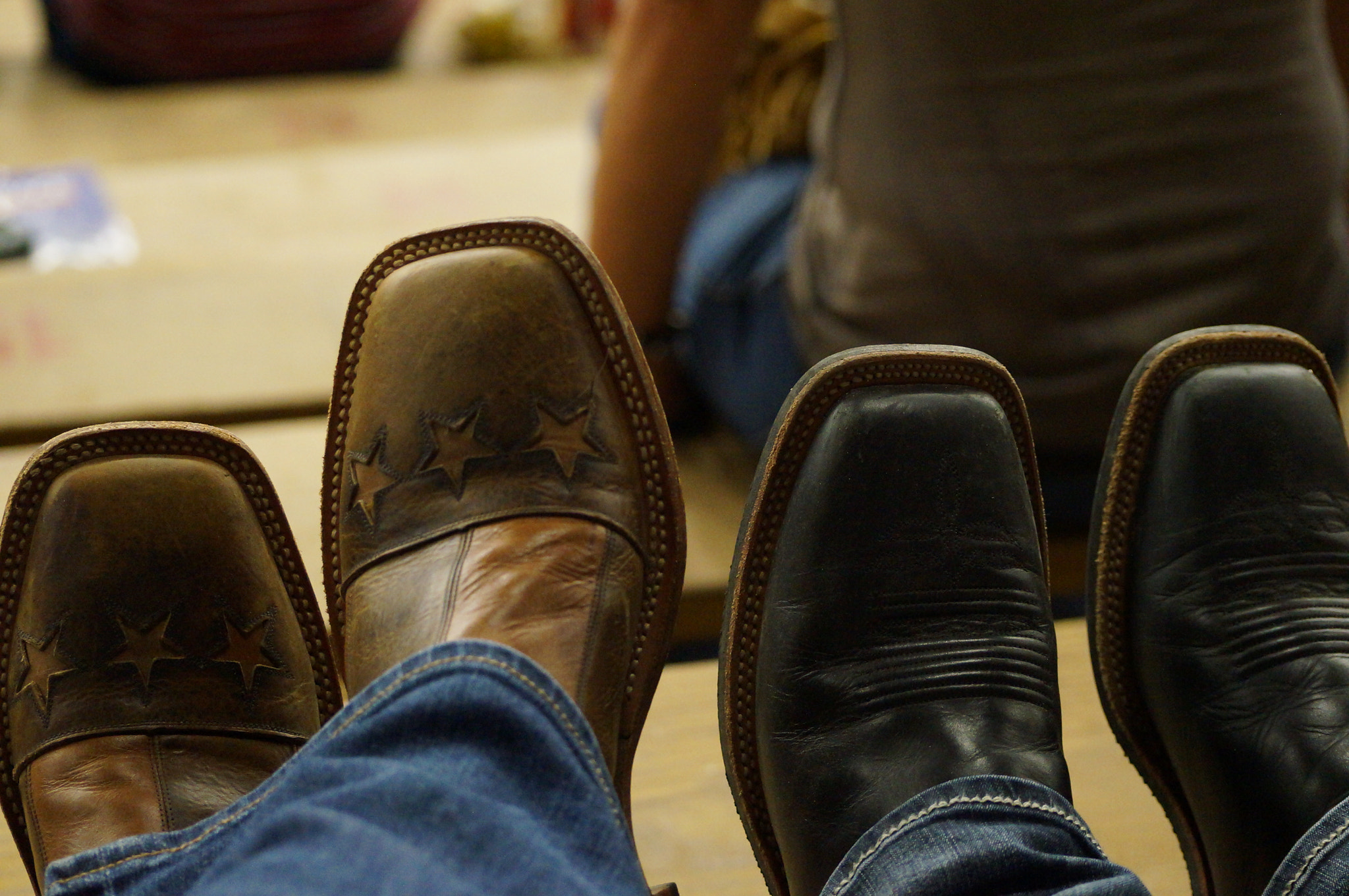 Sony SLT-A57 sample photo. Cowboy boots watching the rodeo photography
