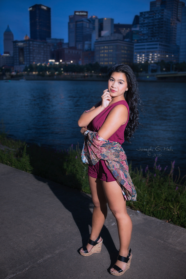 Nikon D800E sample photo. Alex at blue hour photography