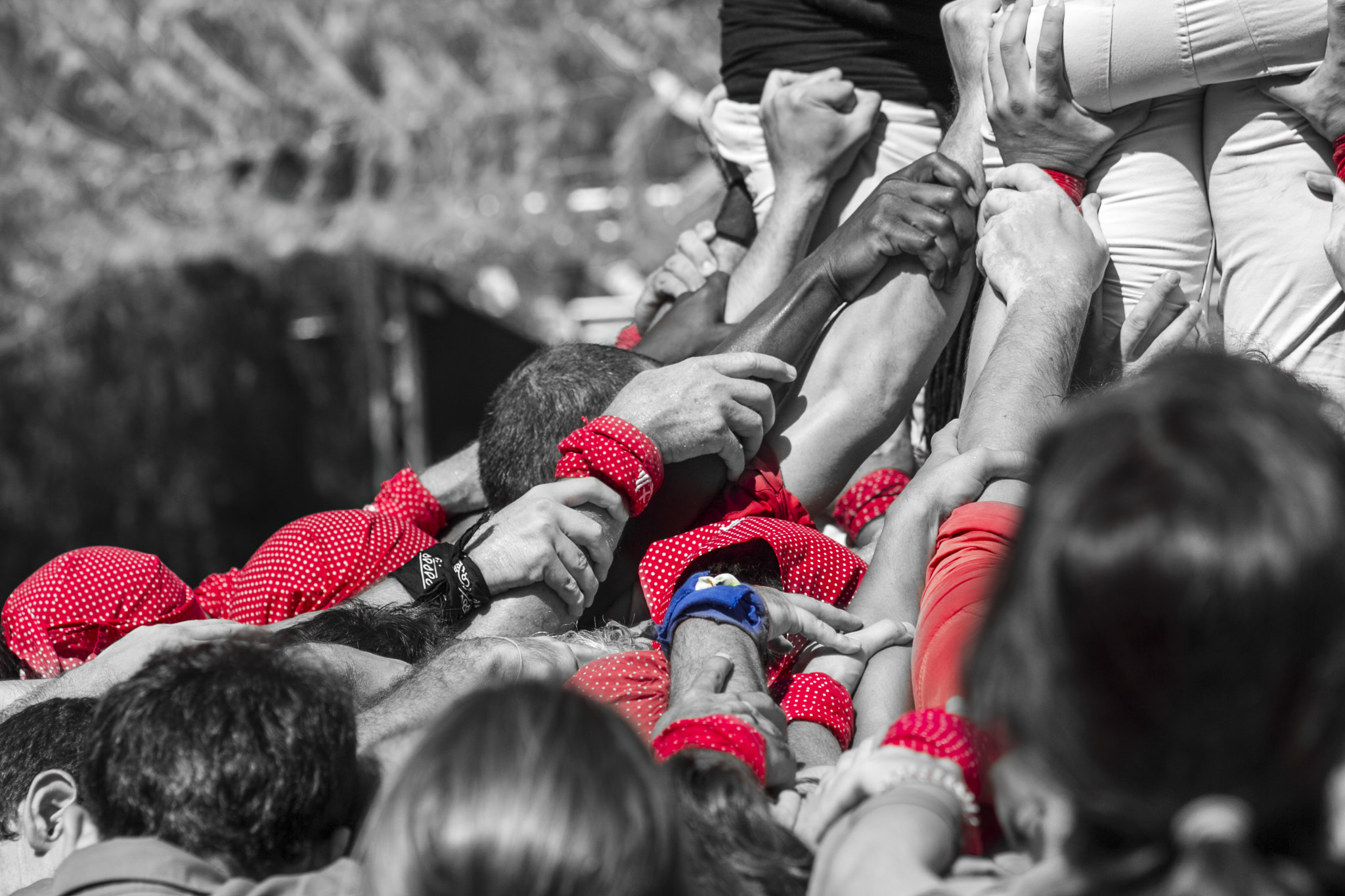 Canon EOS 60D + Canon EF 100mm F2.8 Macro USM sample photo. Base of the human tower photography