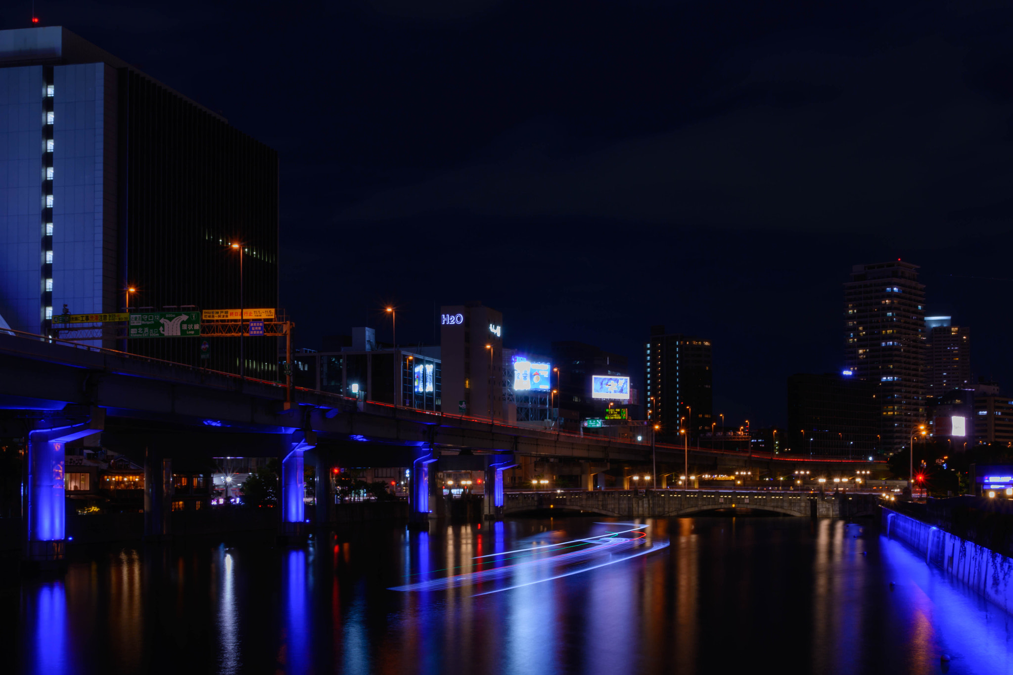 Sigma 18-200mm F3.5-6.3 II DC OS HSM sample photo. 水都・大阪夜景 photography