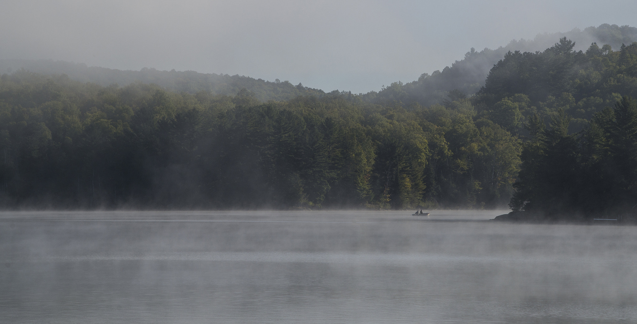 Pentax smc DA 55-300mm F4.0-5.8 ED sample photo. Misty morning fishing photography