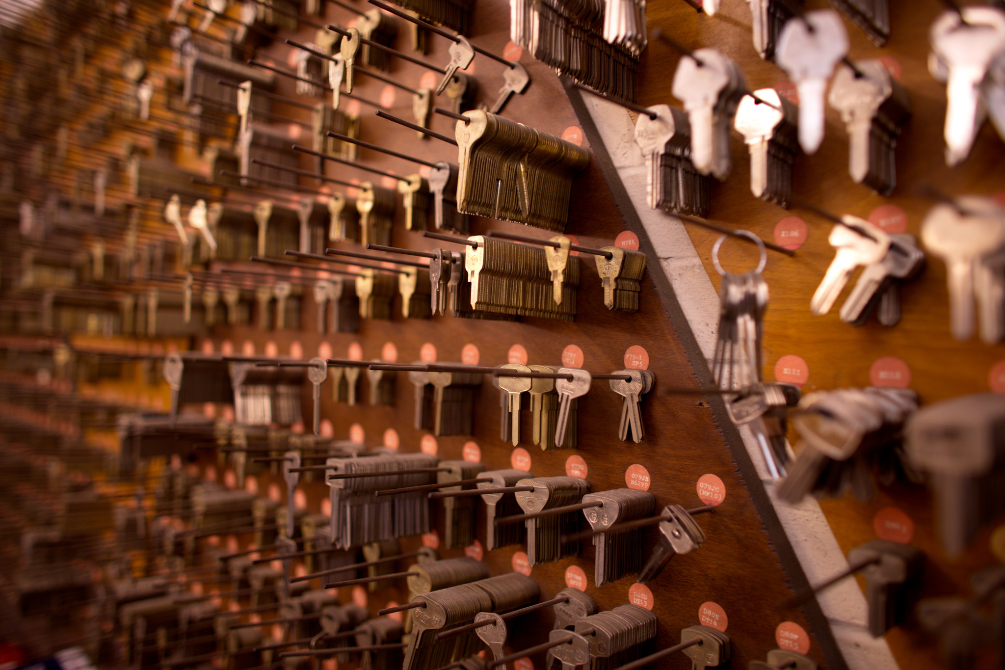 Canon EF 24mm f/1.4L sample photo. Wall of keys 2 photography