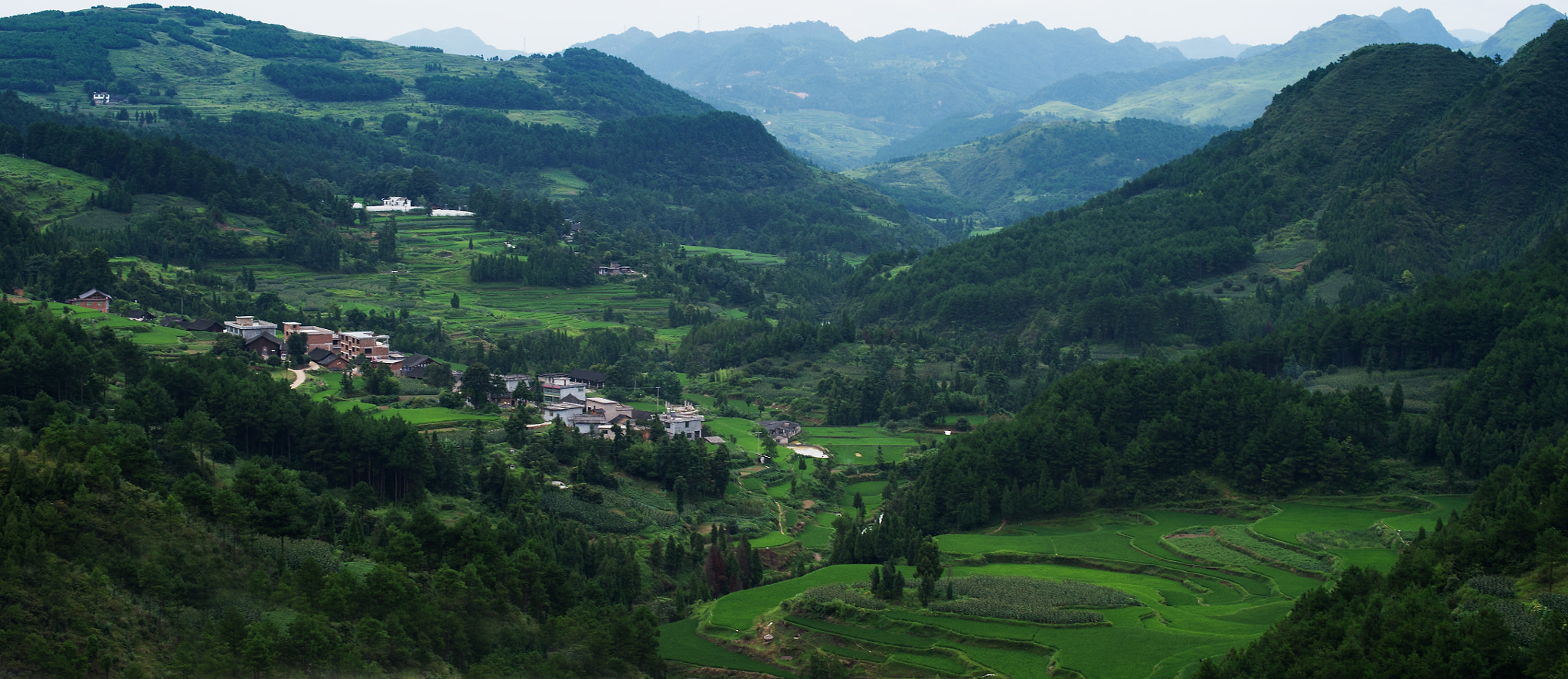 Nikon Df sample photo. A village surrounded by the mountain photography