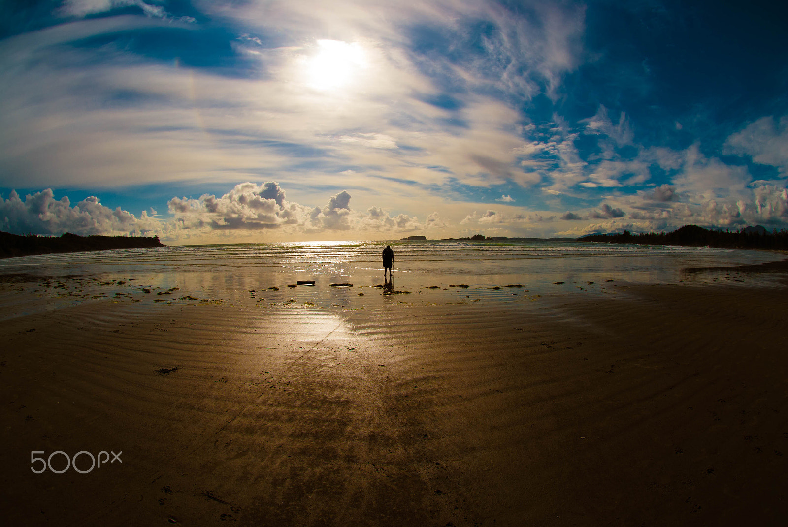 Nikon AF DX Fisheye-Nikkor 10.5mm F2.8G ED sample photo. Sunset at cox bay photography