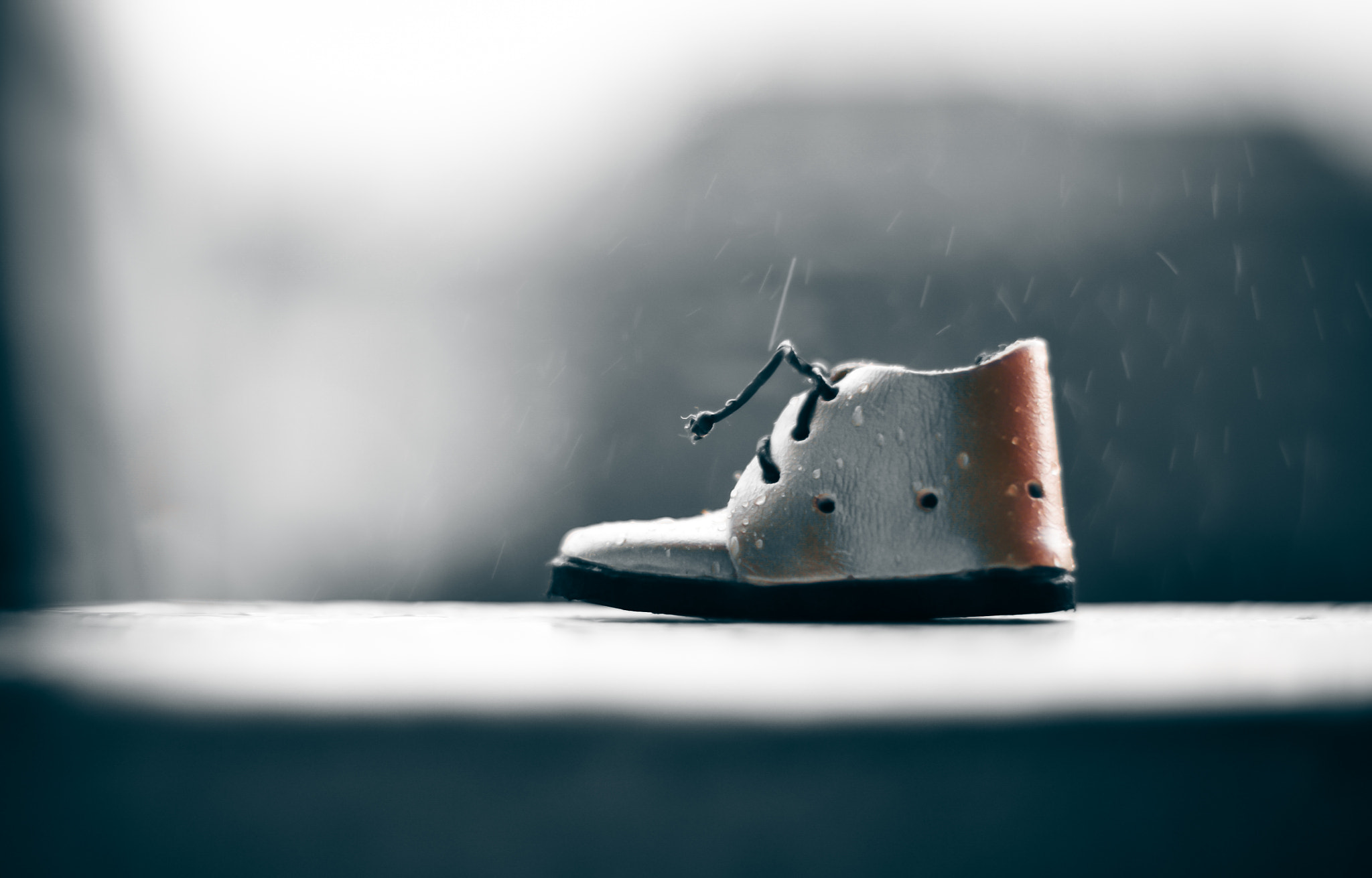 Nikon D3100 + Nikon AF Nikkor 50mm F1.4D sample photo. Little shoes and blur nature background with vintage tone photography