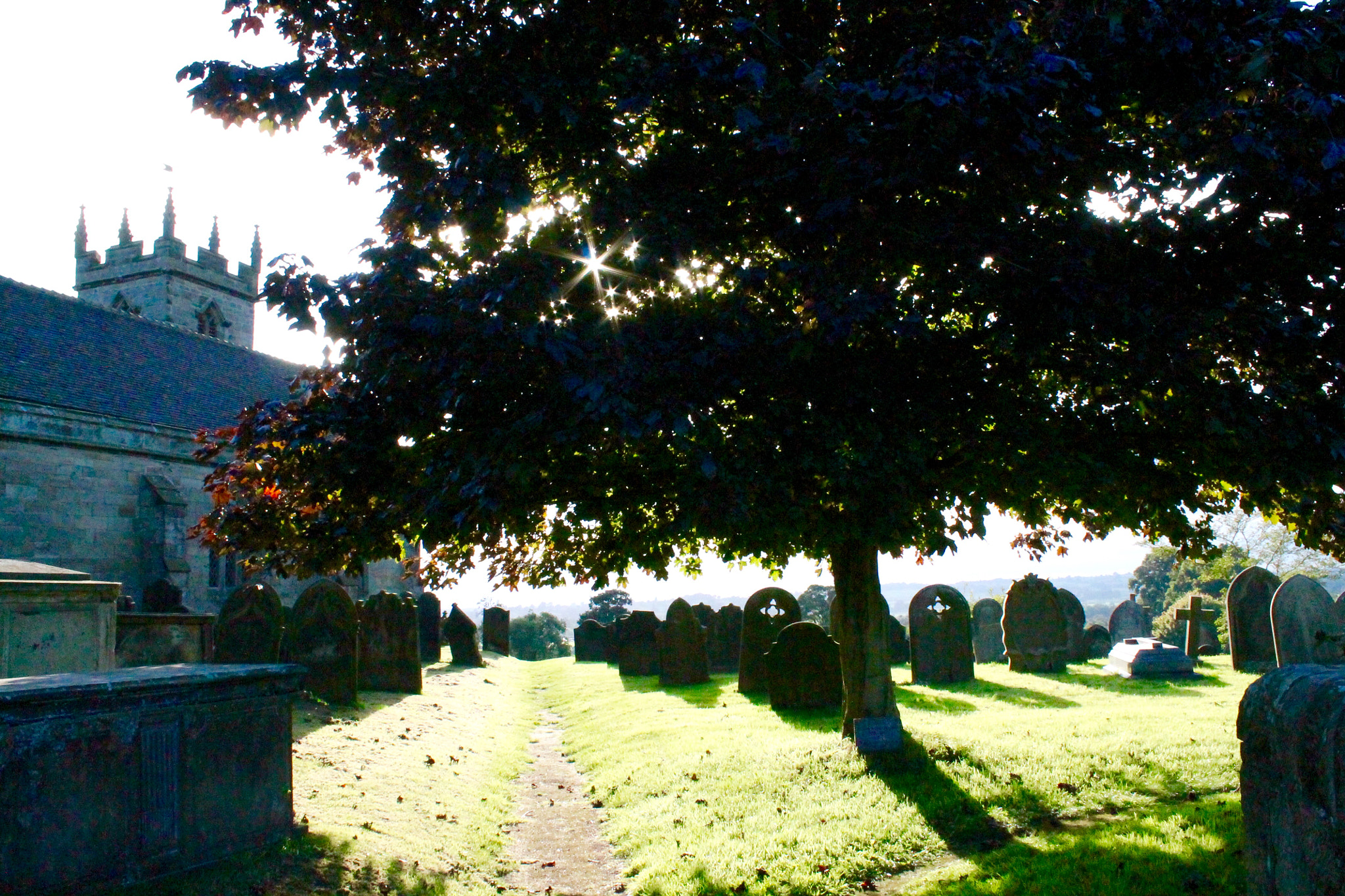 Canon EF-S 18-55mm F3.5-5.6 III sample photo. Sandon church bathed in sunshine on a glorious sunday evening photography