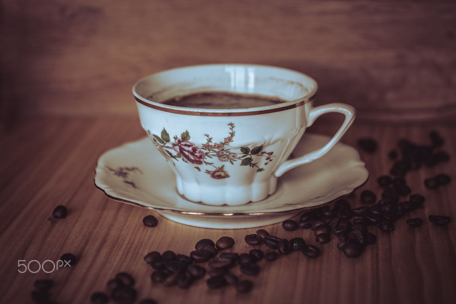 Nikon D7100 + Sigma 50mm F2.8 EX DG Macro sample photo. Vintage coffee cup photography