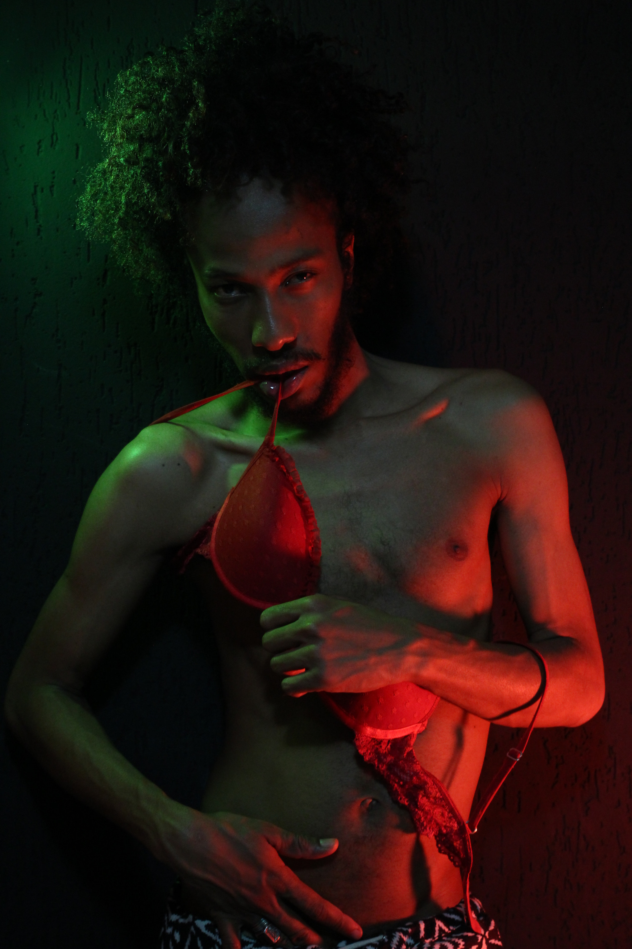 Canon EF 40mm F2.8 STM sample photo. Petros santos actor with womem bra photography