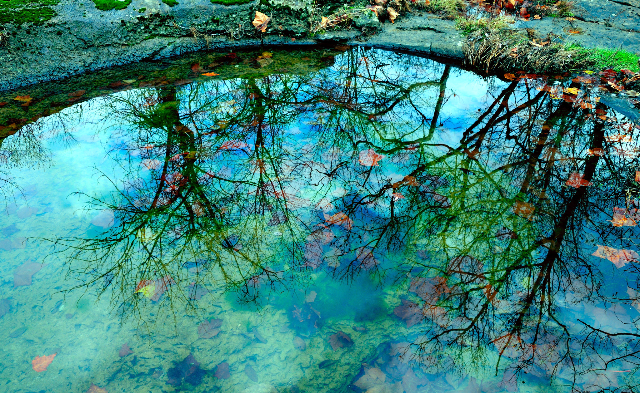 Nikon D300 sample photo. Turquoise reflection pool photography