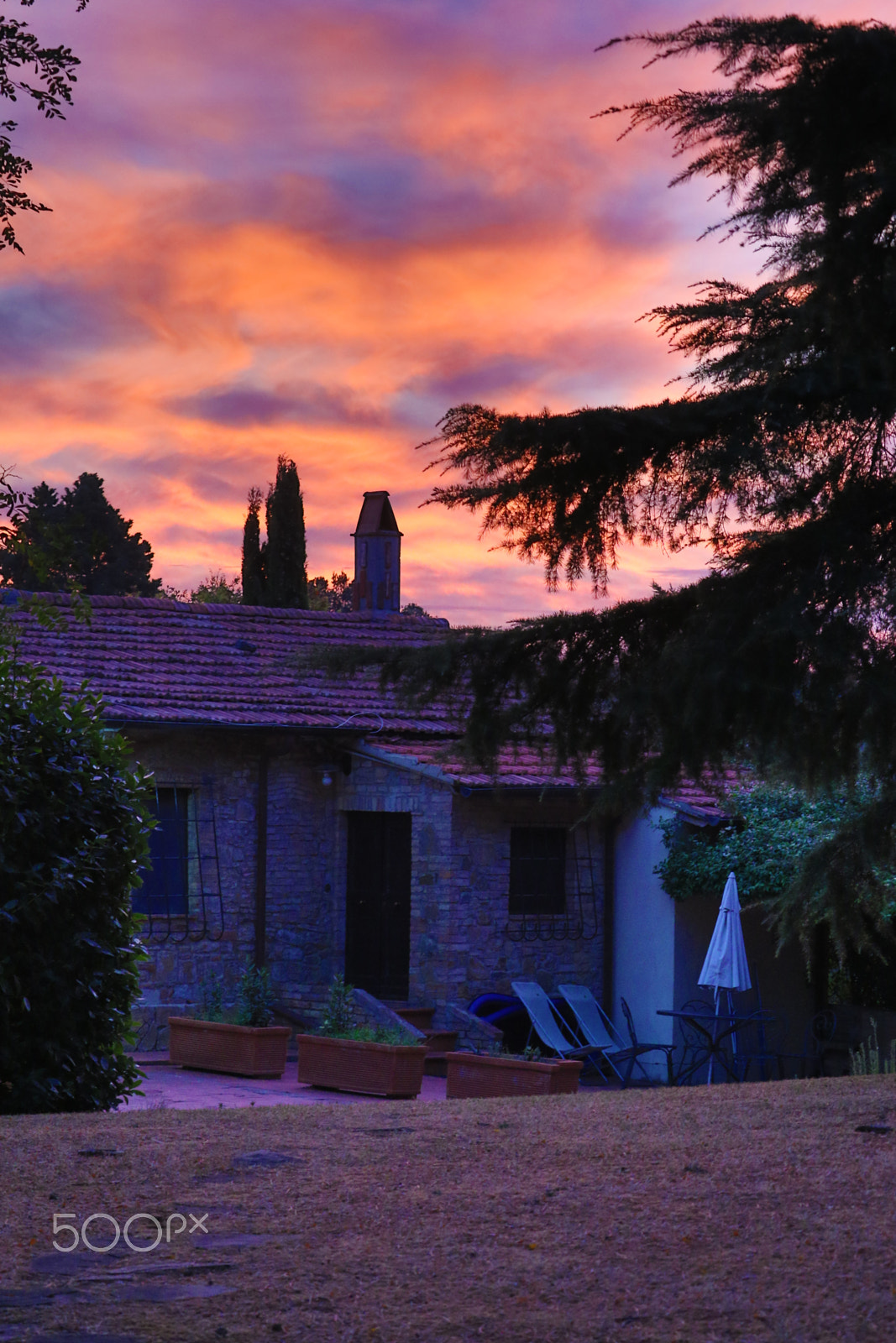 Canon EF-S 55-250mm F4-5.6 IS STM sample photo. Tuscany sunset photography