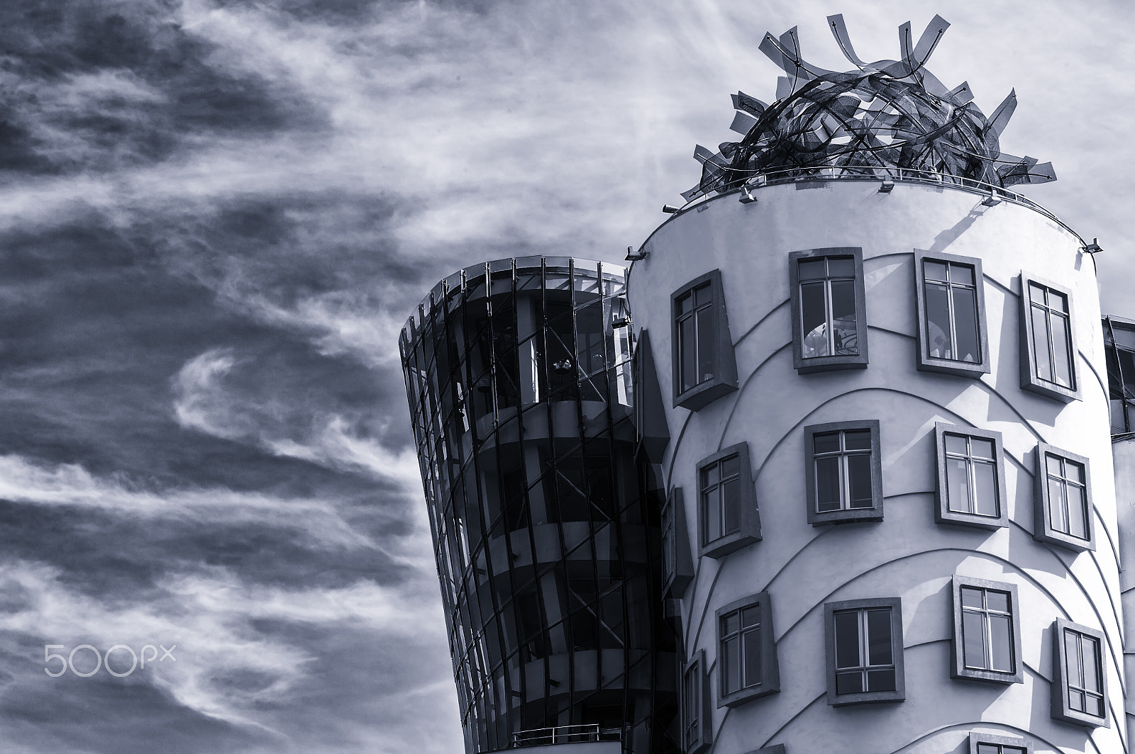 Nikon D3S sample photo. Gehry house prague photography