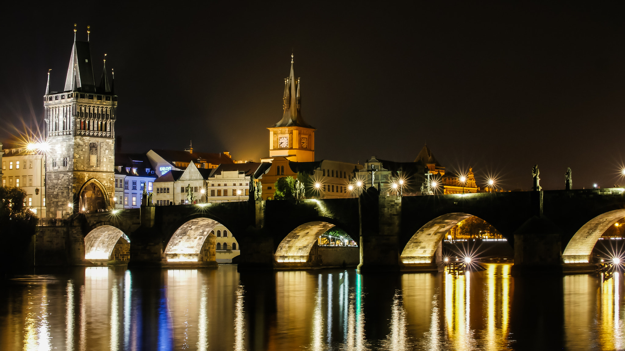 Panasonic Lumix DMC-GH4 sample photo. Charles bridge at night, prague, czech republic photography