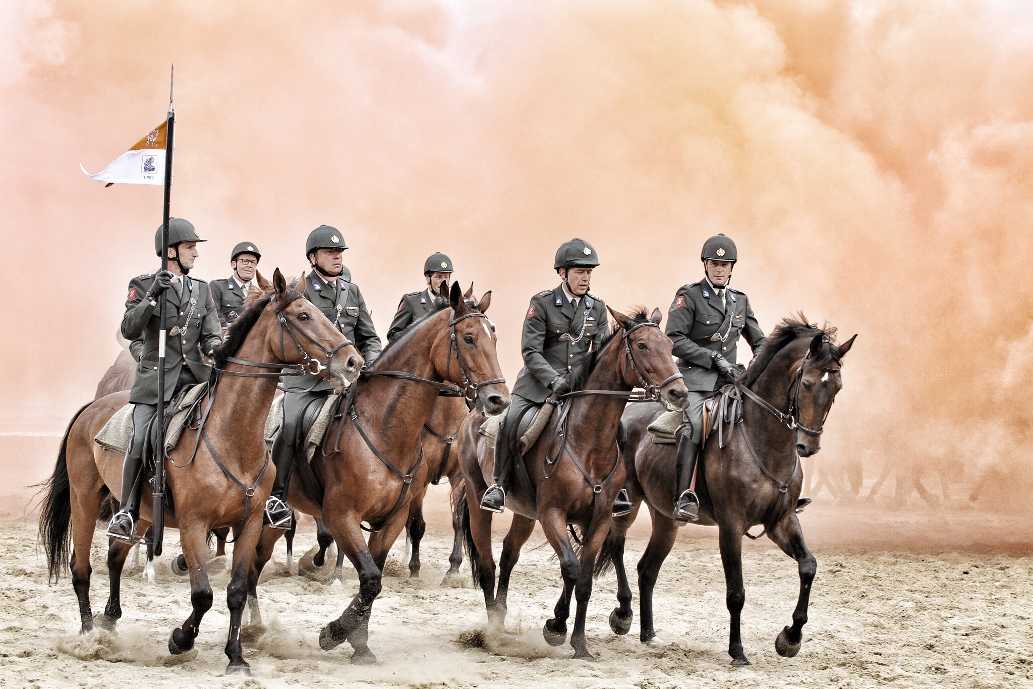 Canon EOS 7D + Canon EF 70-200mm F4L USM sample photo. Militairy exercise, scheveningen beach holland photography